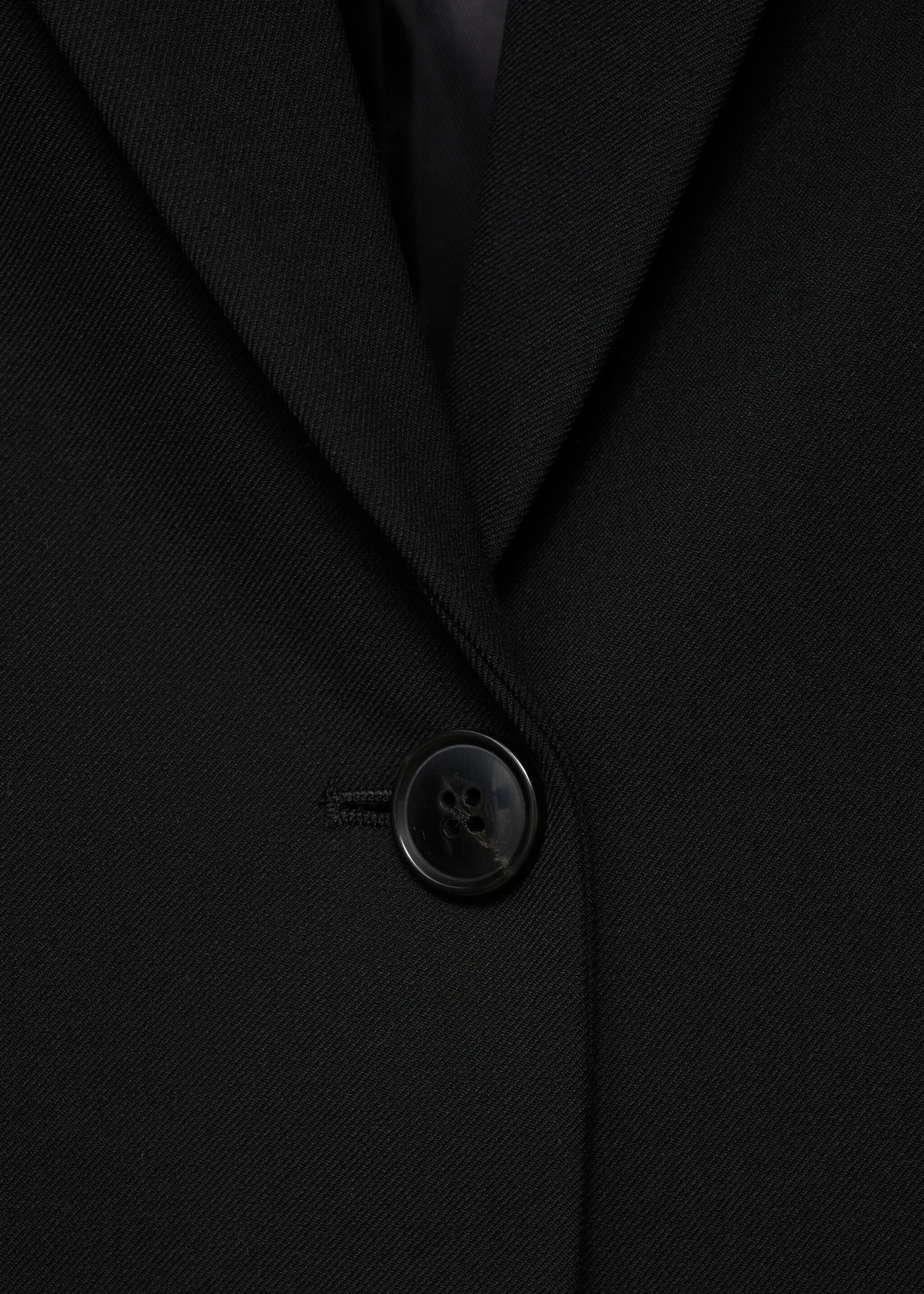 Ίσιο blazer με τσέπες με καπάκι - Λεπτομέρεια του προϊόντος 8, Μαύρο. Ref: 87085139-00.