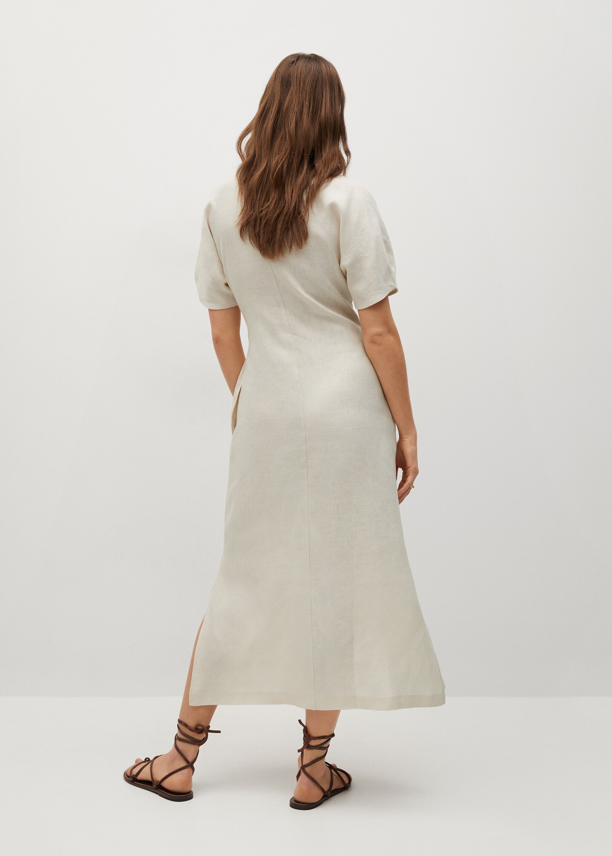 Vestido 100% lino - Reverso del artículo