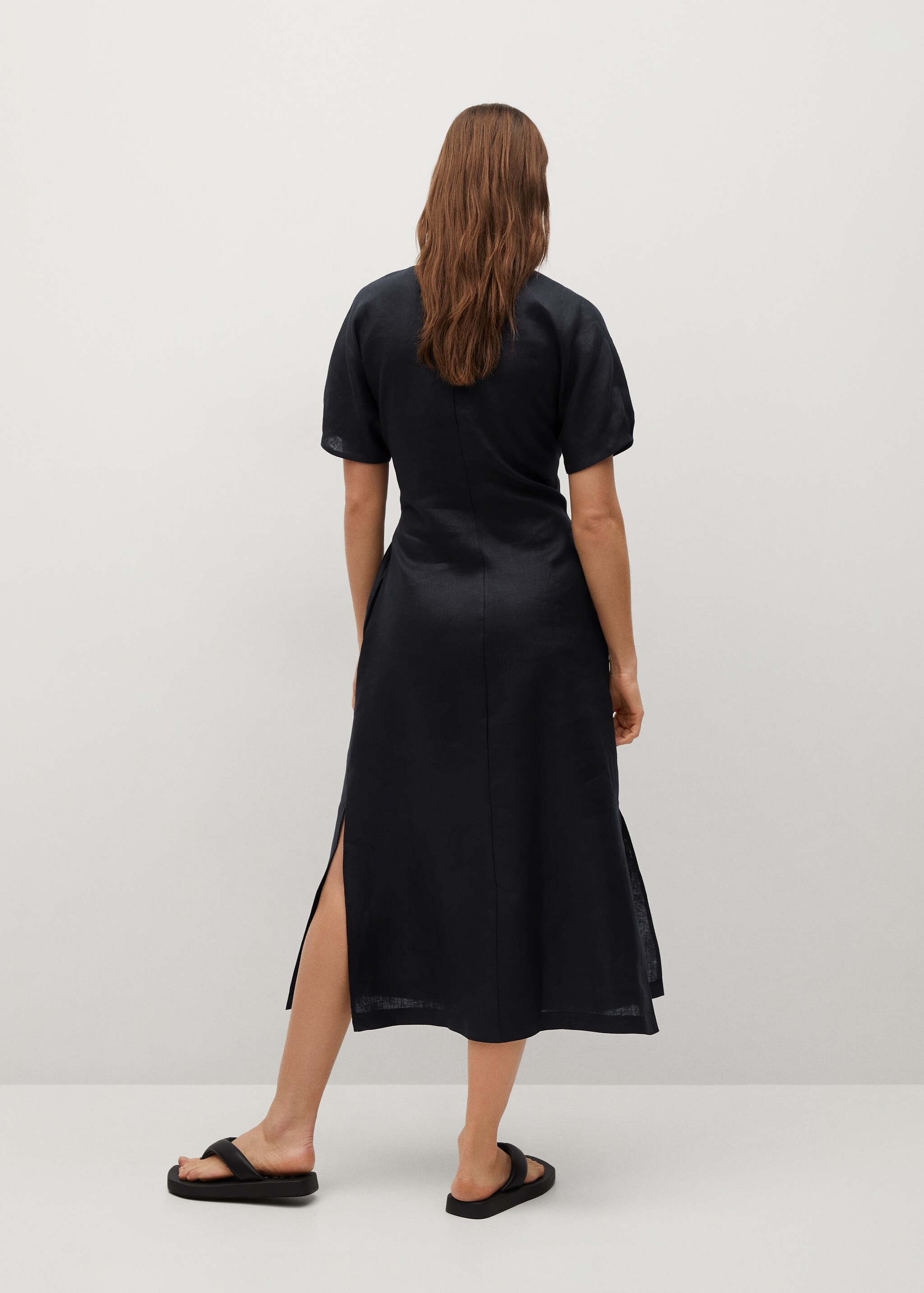Vestido 100% lino - Reverso del artículo