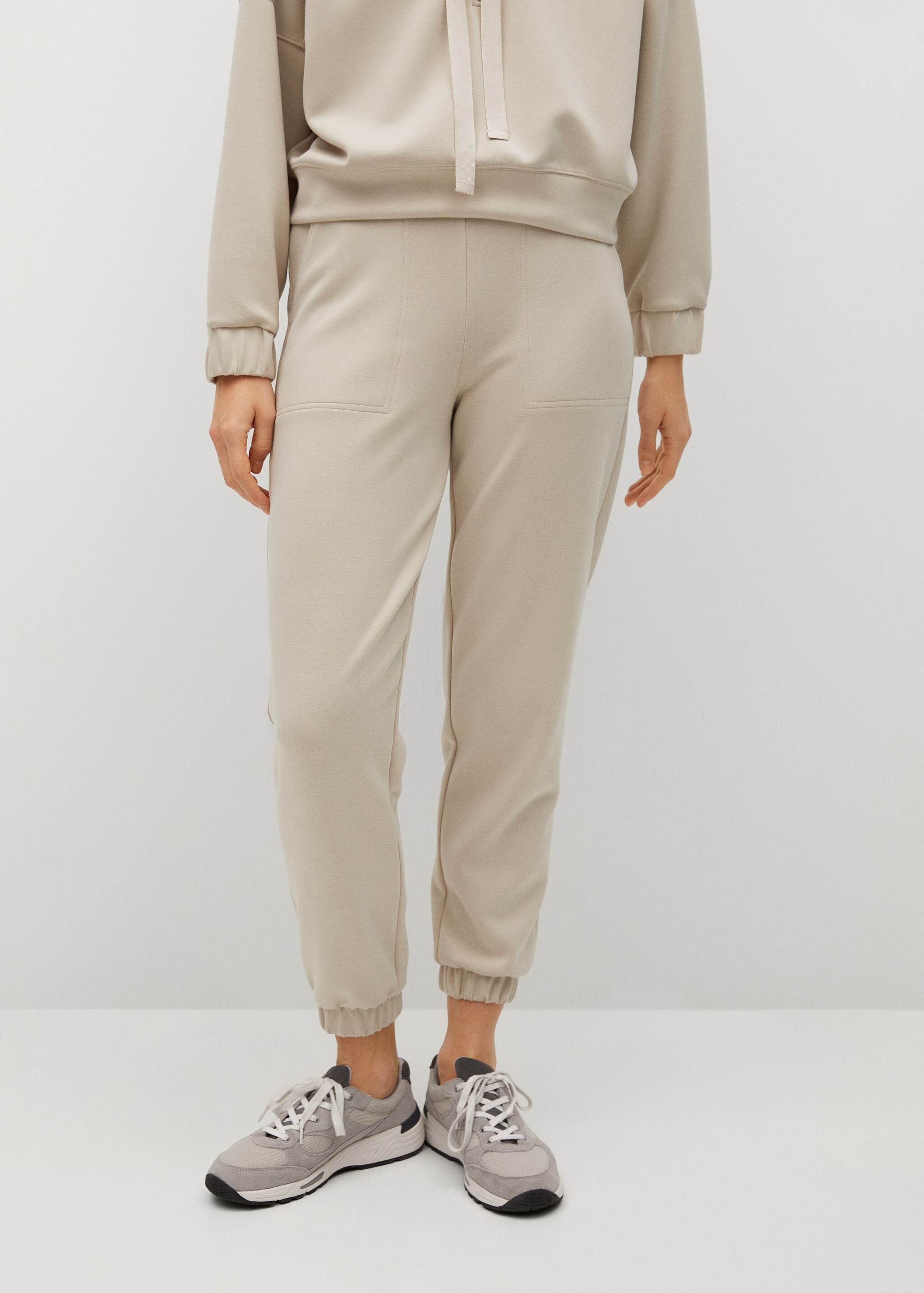 Elastic waist pants - Medium plane