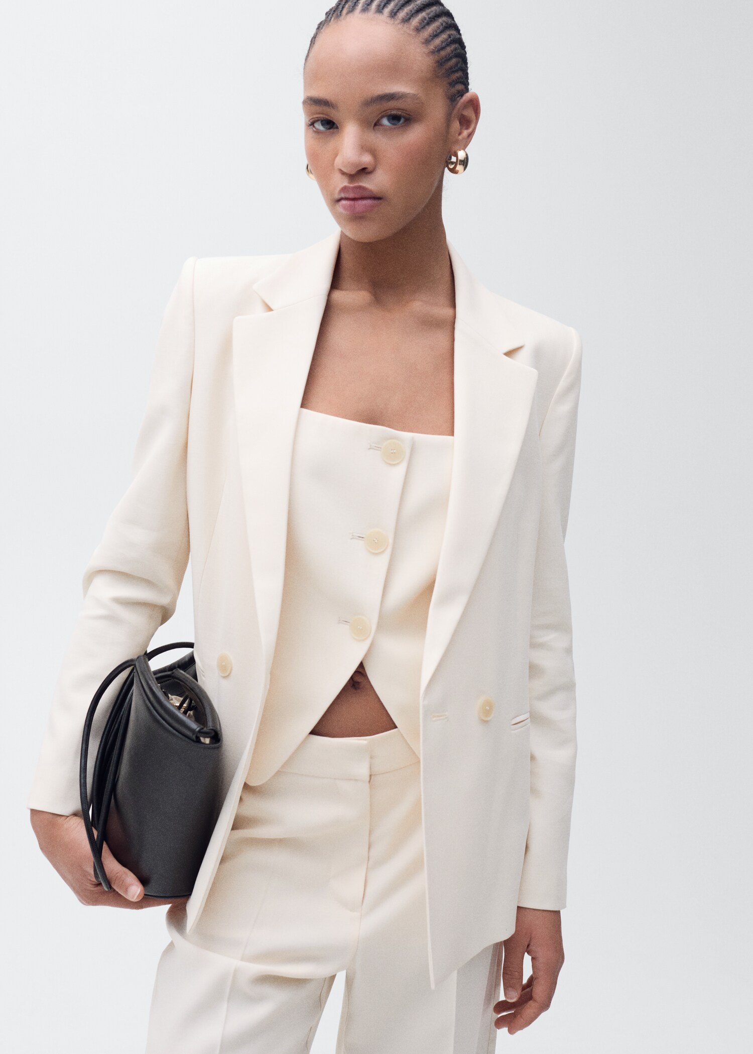 Straight suit trousers - Details of the article 1