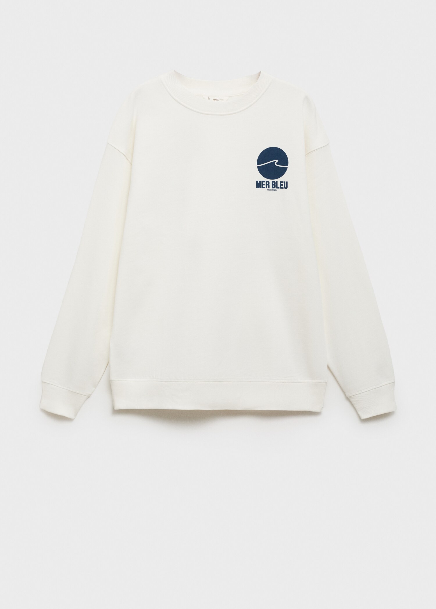 Bavlněná mikina s nápisem - Zboží bez modelu