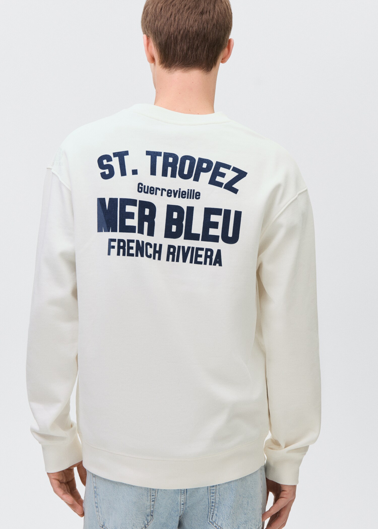 Bavlněná mikina s nápisem - Zadní strana zboží