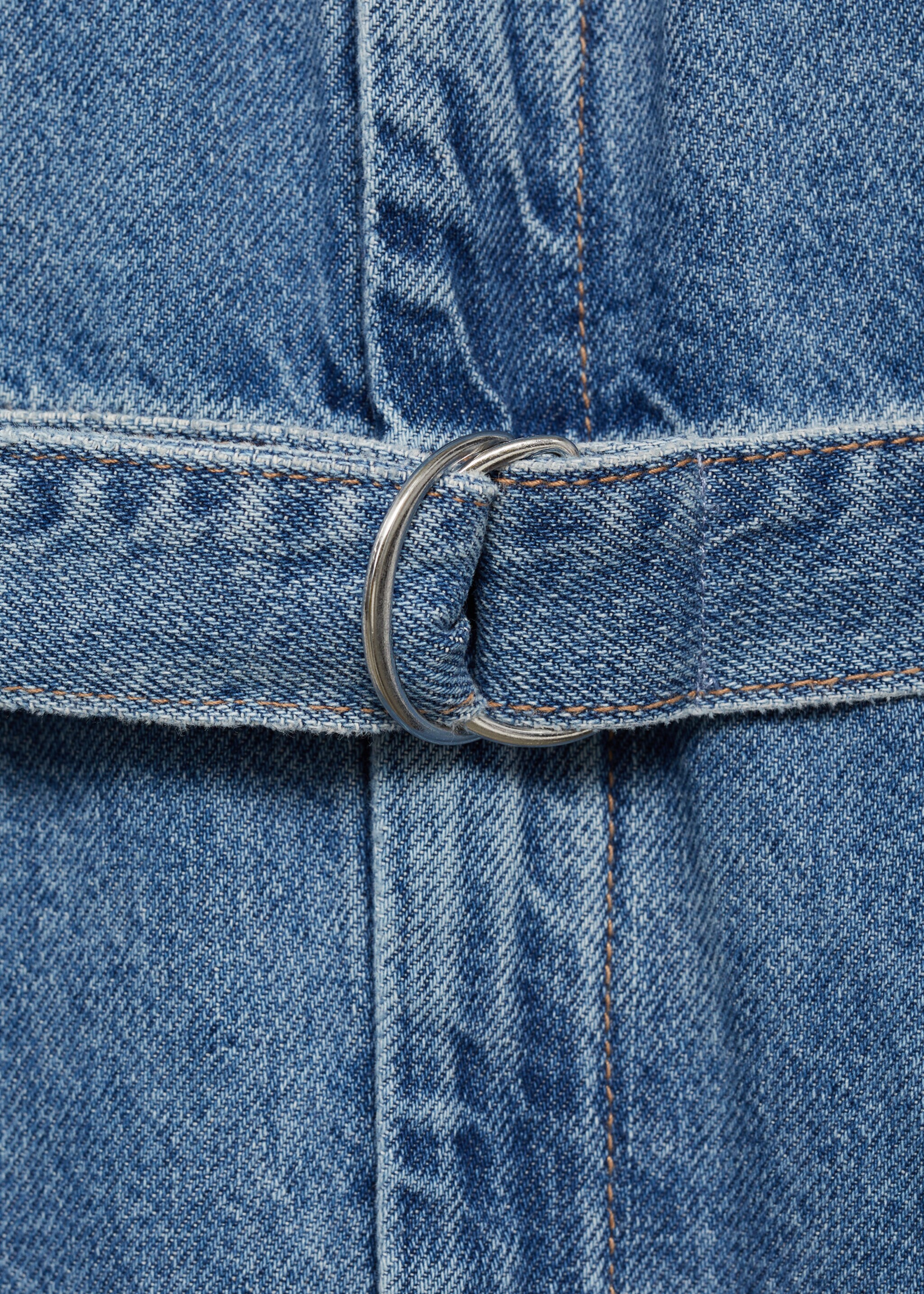 Denim jumpsuit belt - Details of the article 0, Medium Blue. Ref: 87085739-00.
