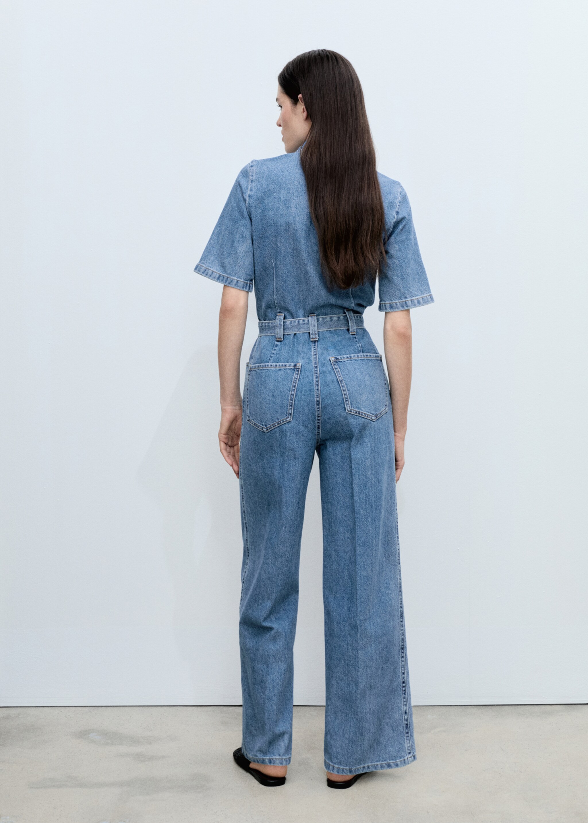 Denim jumpsuit belt - Reverse of the article, Medium Blue. Ref: 87085739-00.