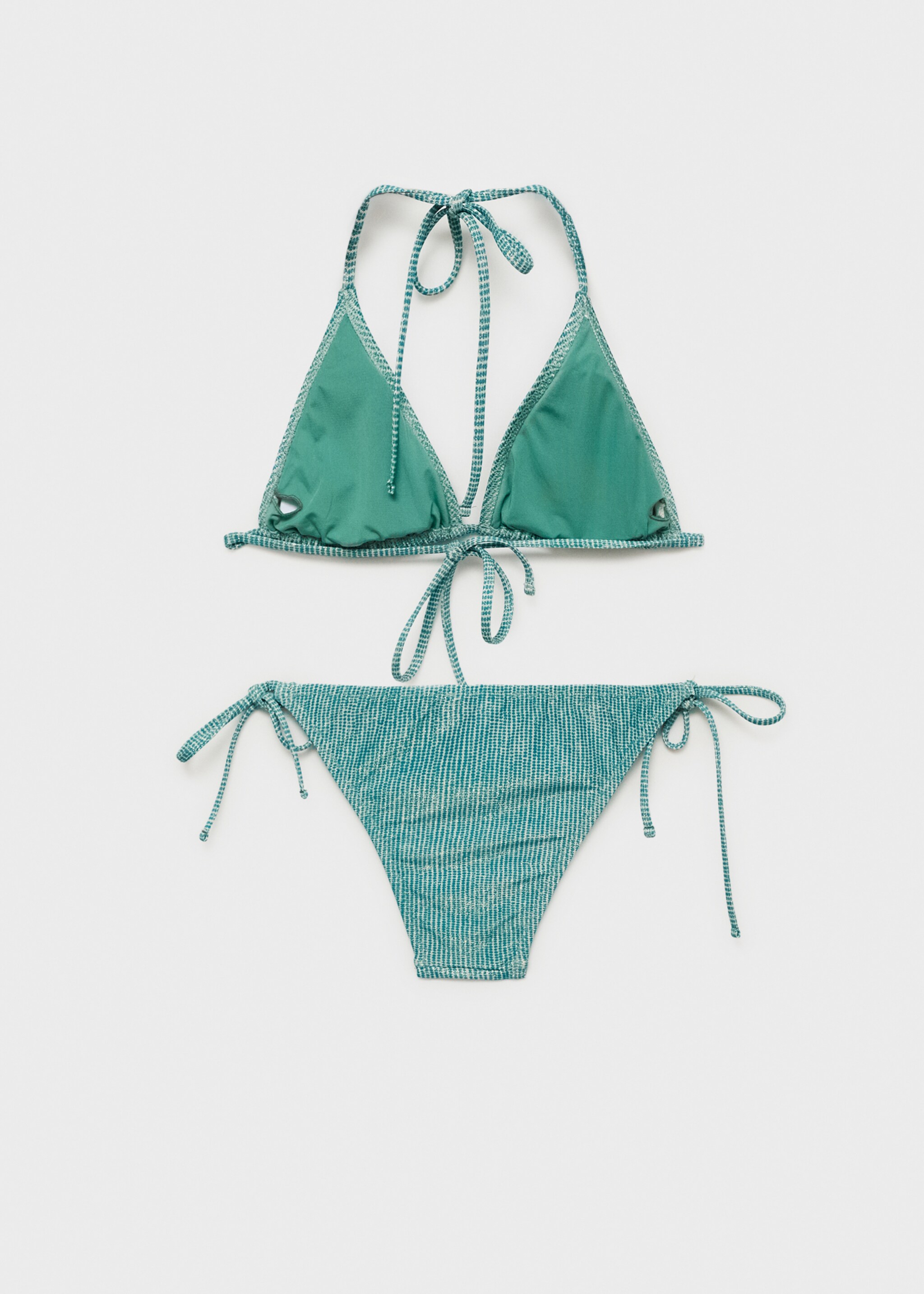 Bikini estampat lúrex - Detall de l'article 8, Verd menta. Ref: 87085743-00.