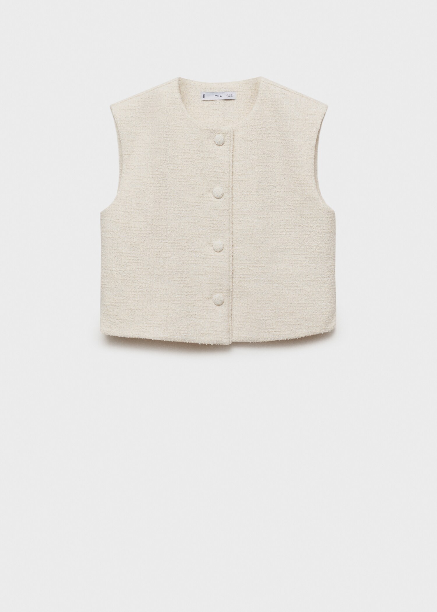 Tweed waistcoat with buttons - Article without model