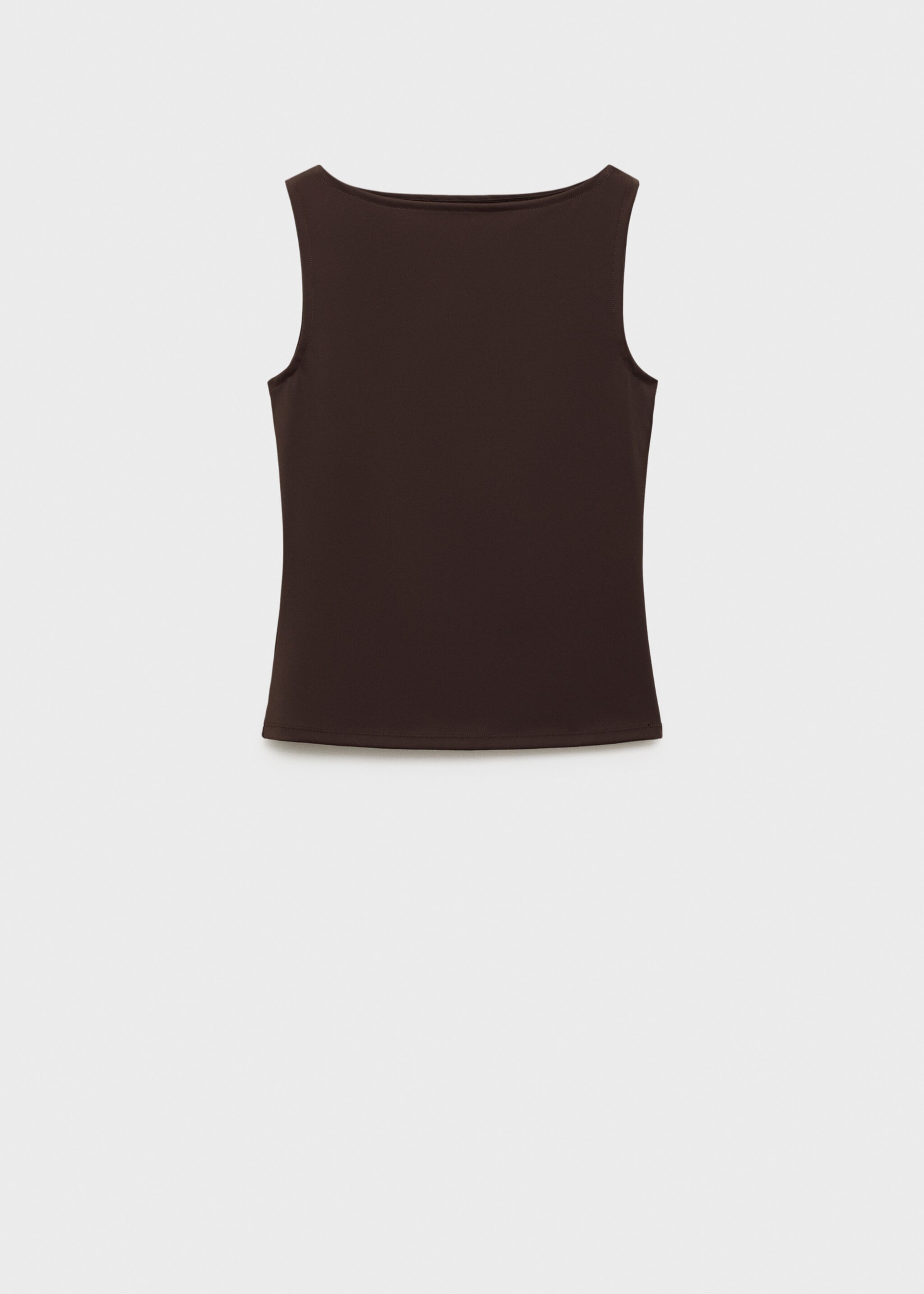 Top tirantes cuello barco - Artículo sin modelo, Chocolate. Ref: 87085746-00.