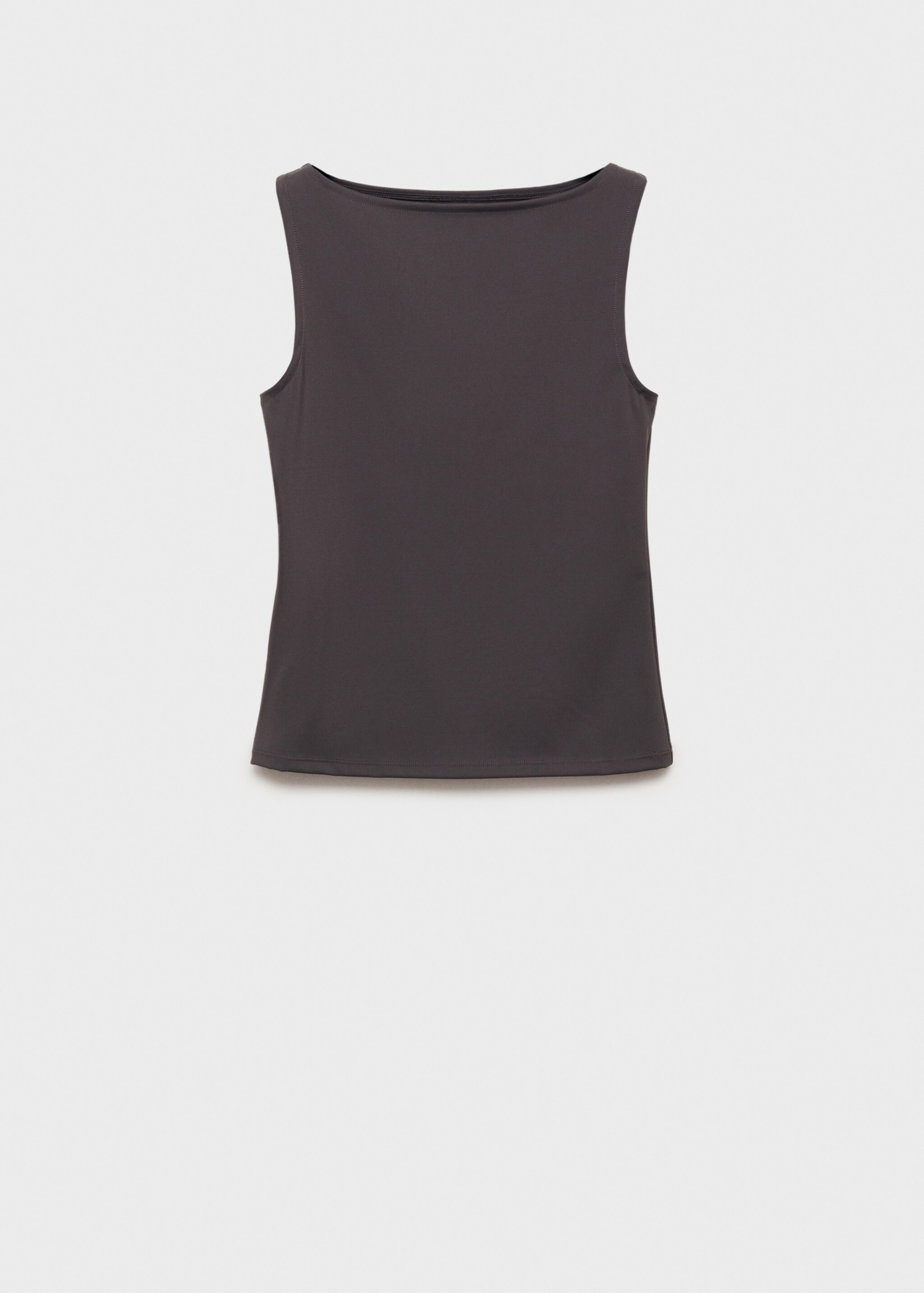 Boat neck strapless top - Article without model, Grey. Ref: 87085746-00.