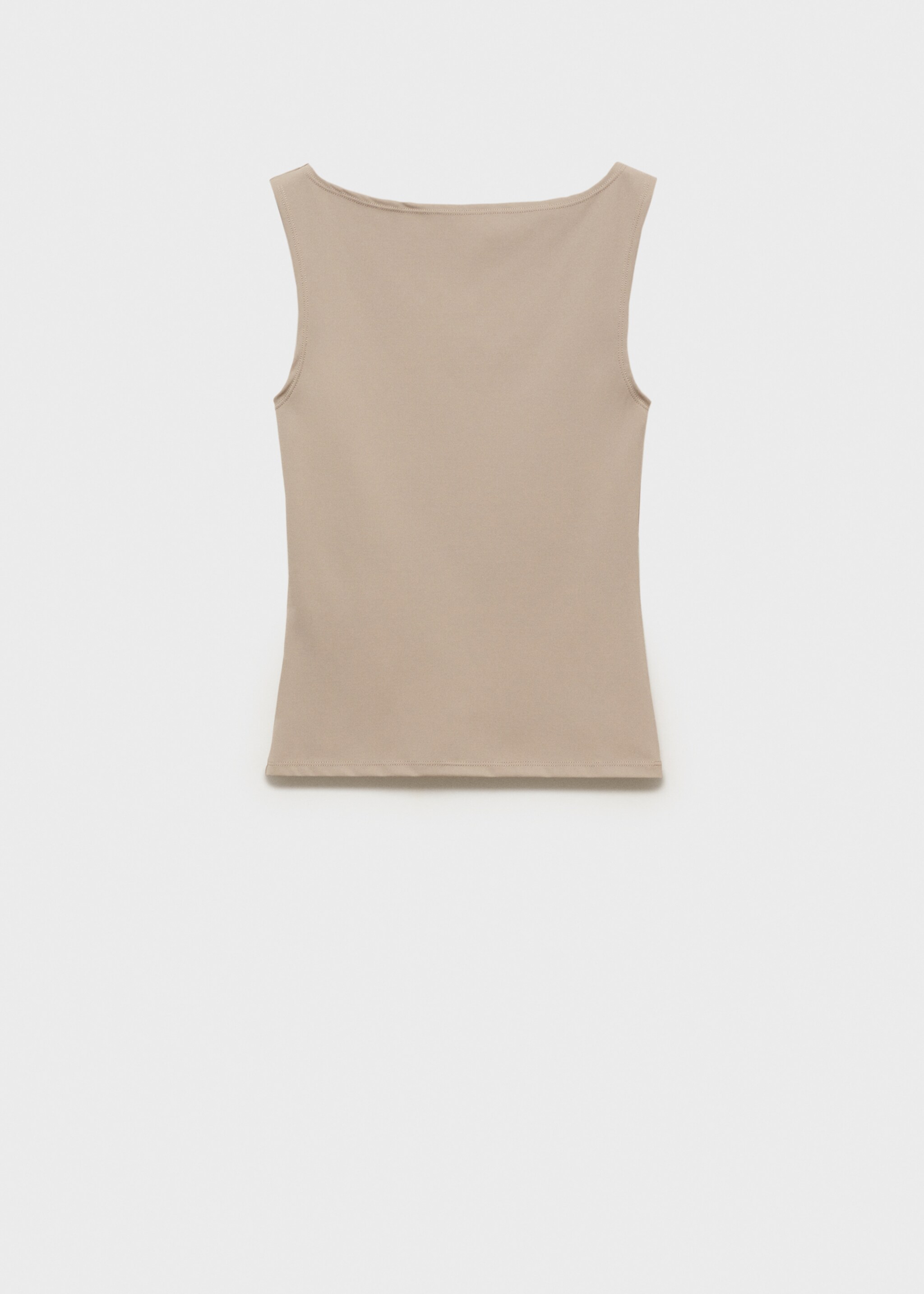 Top bretelles col bateau - Article sans modèle, Marron clair/pastel. Ref: 87085746-00.