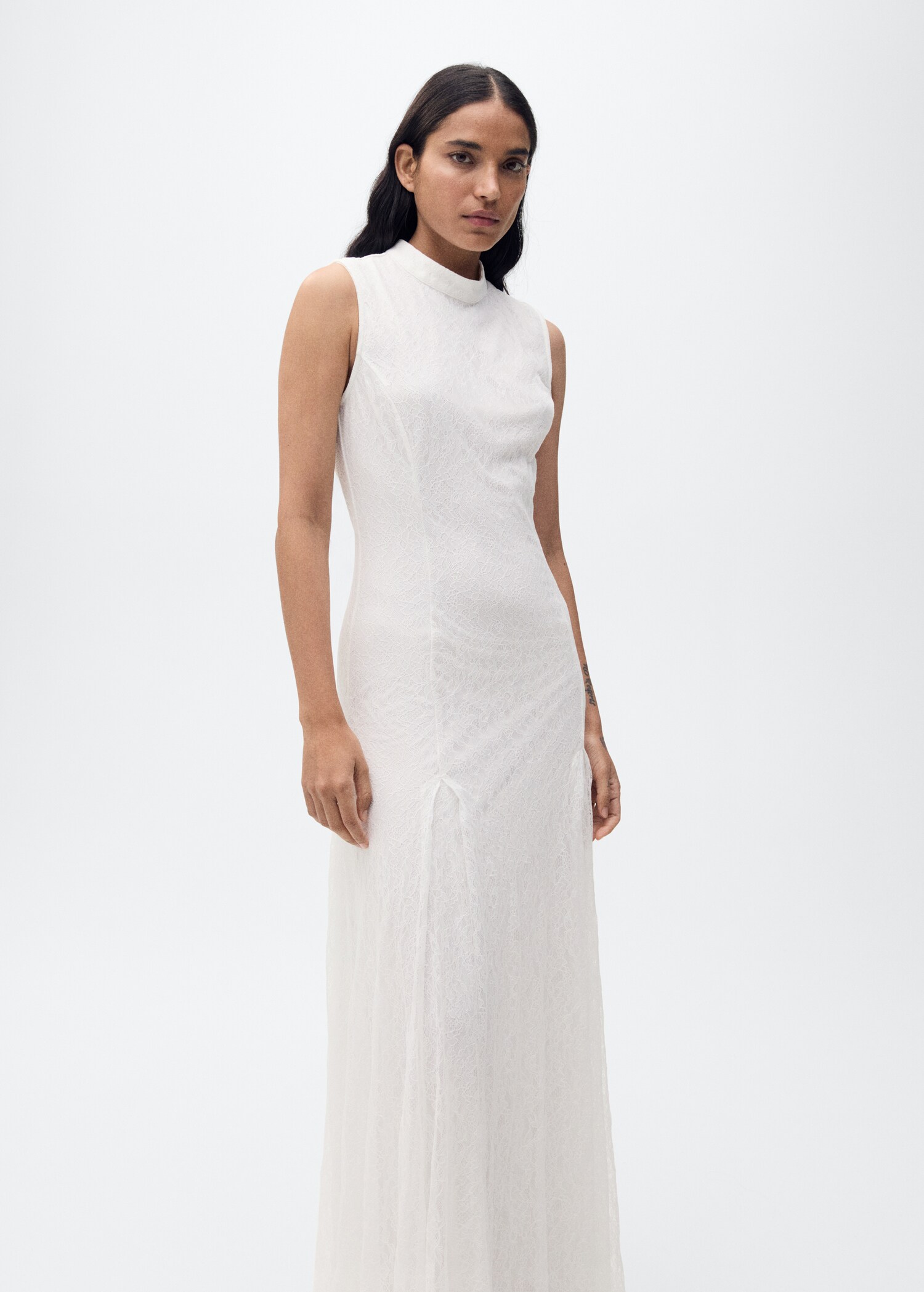 Pleated lace dress - Medium plane