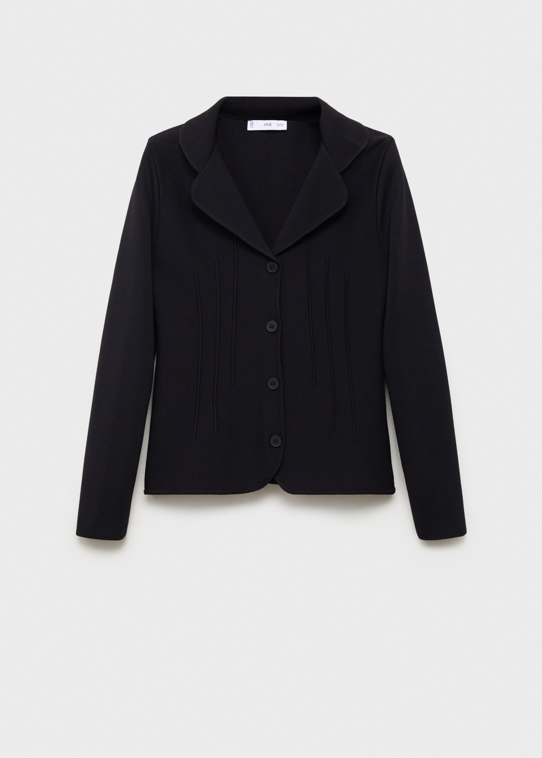 Strickjacke mit Reverskragen - Artikel ohne Model, Schwarz. Ref: 87085754-00.