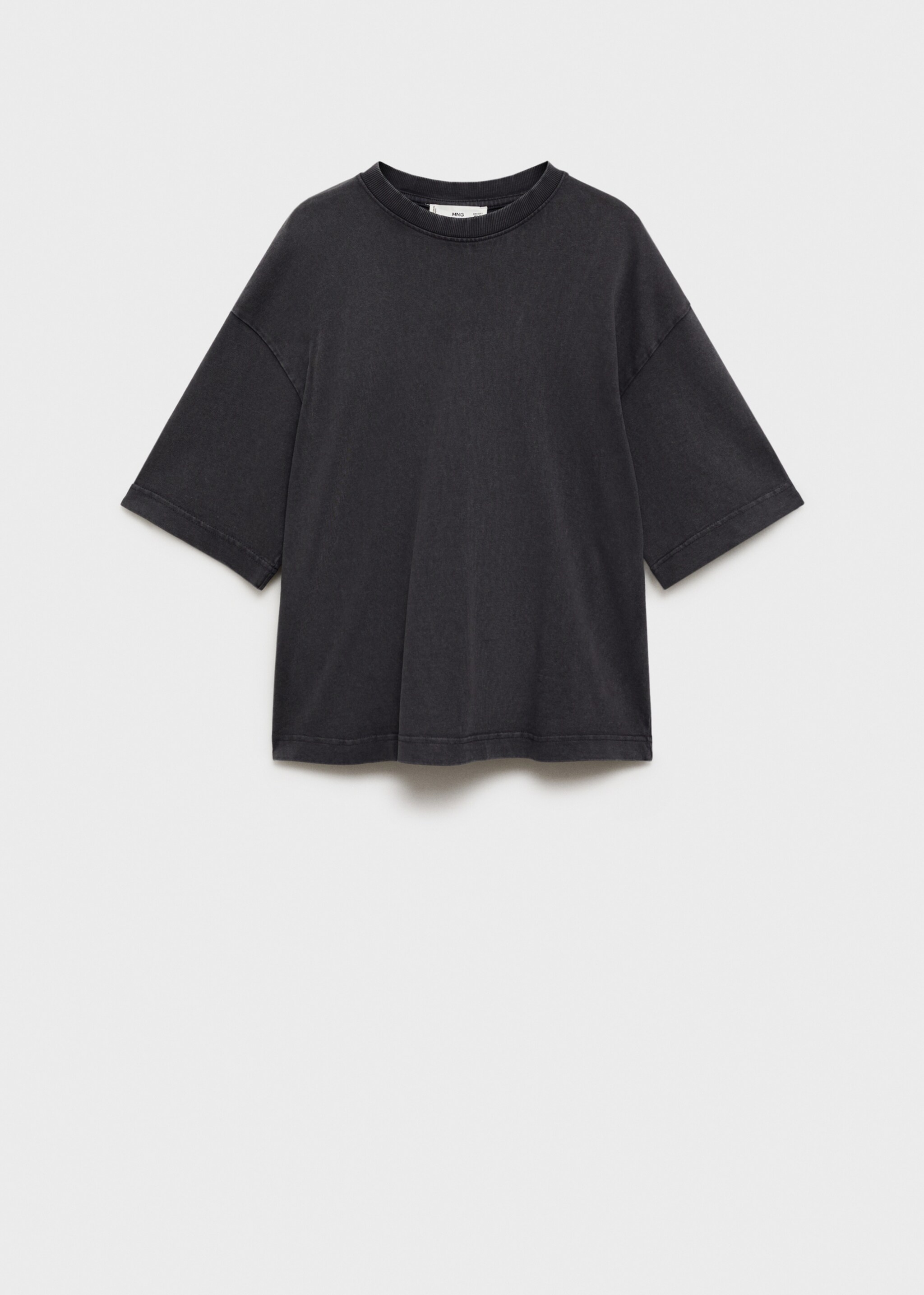 Oversized cotton t-shirt - Article without model, Charcoal. Ref: 87085756-00.