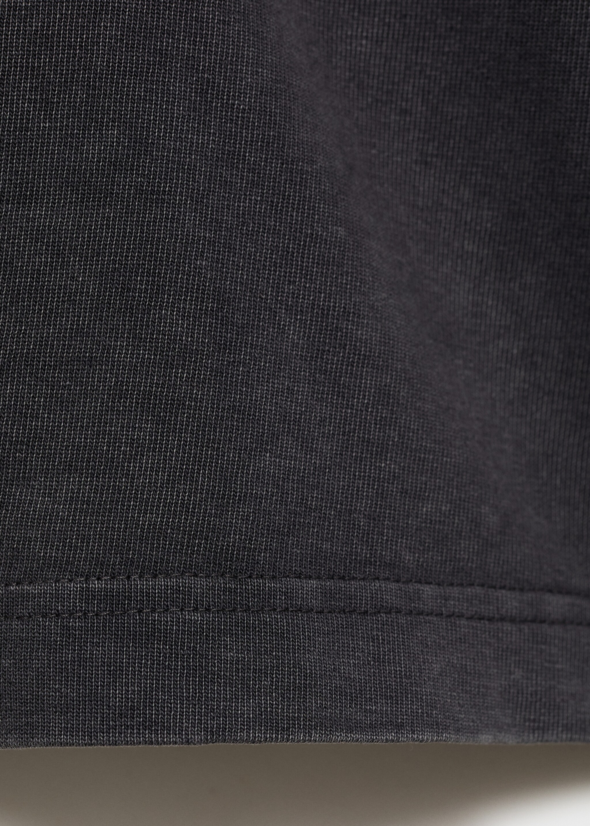 Oversized cotton t-shirt - Details of the article 0, Charcoal. Ref: 87085756-00.