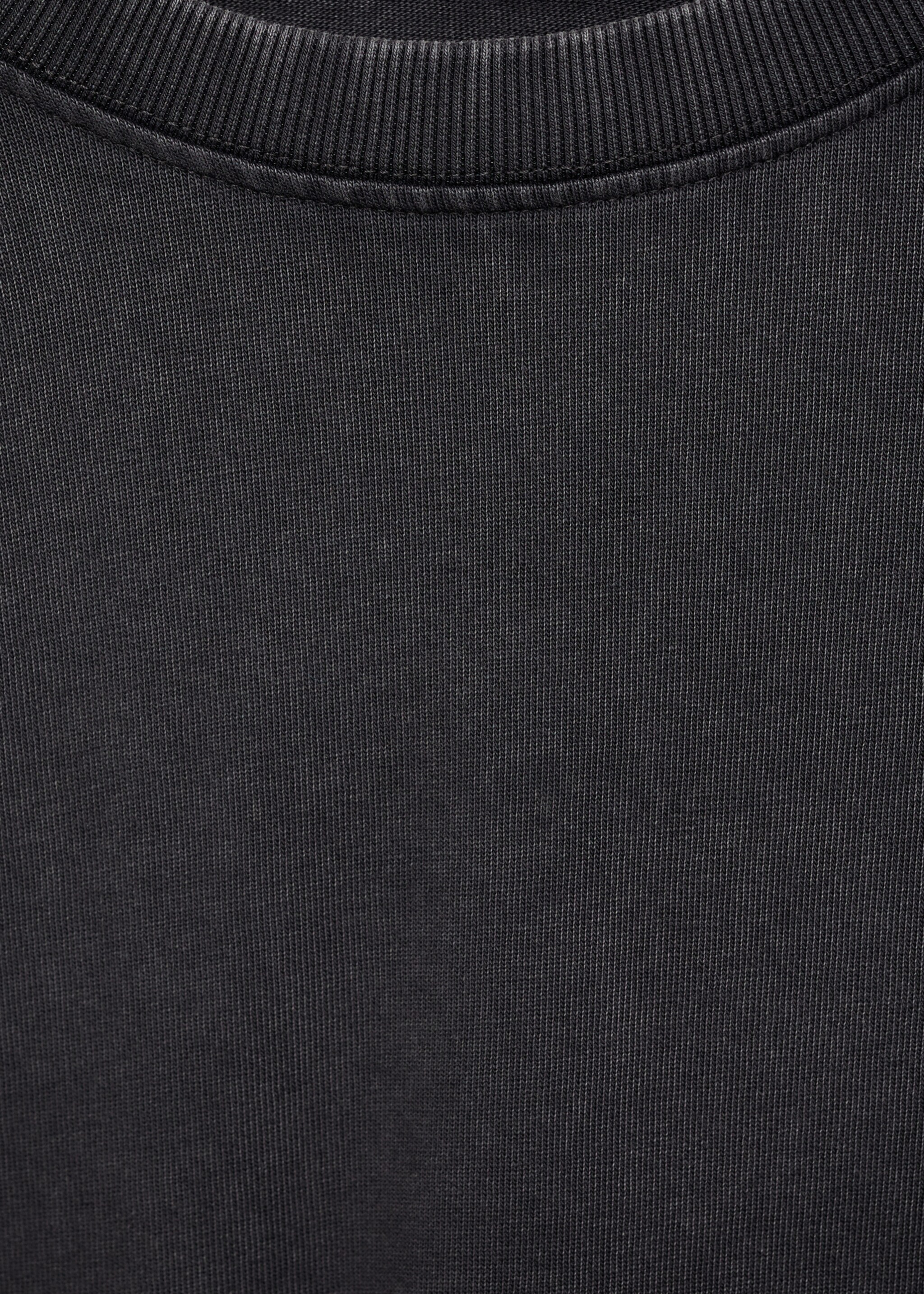 Oversized cotton t-shirt - Details of the article 8, Charcoal. Ref: 87085756-00.