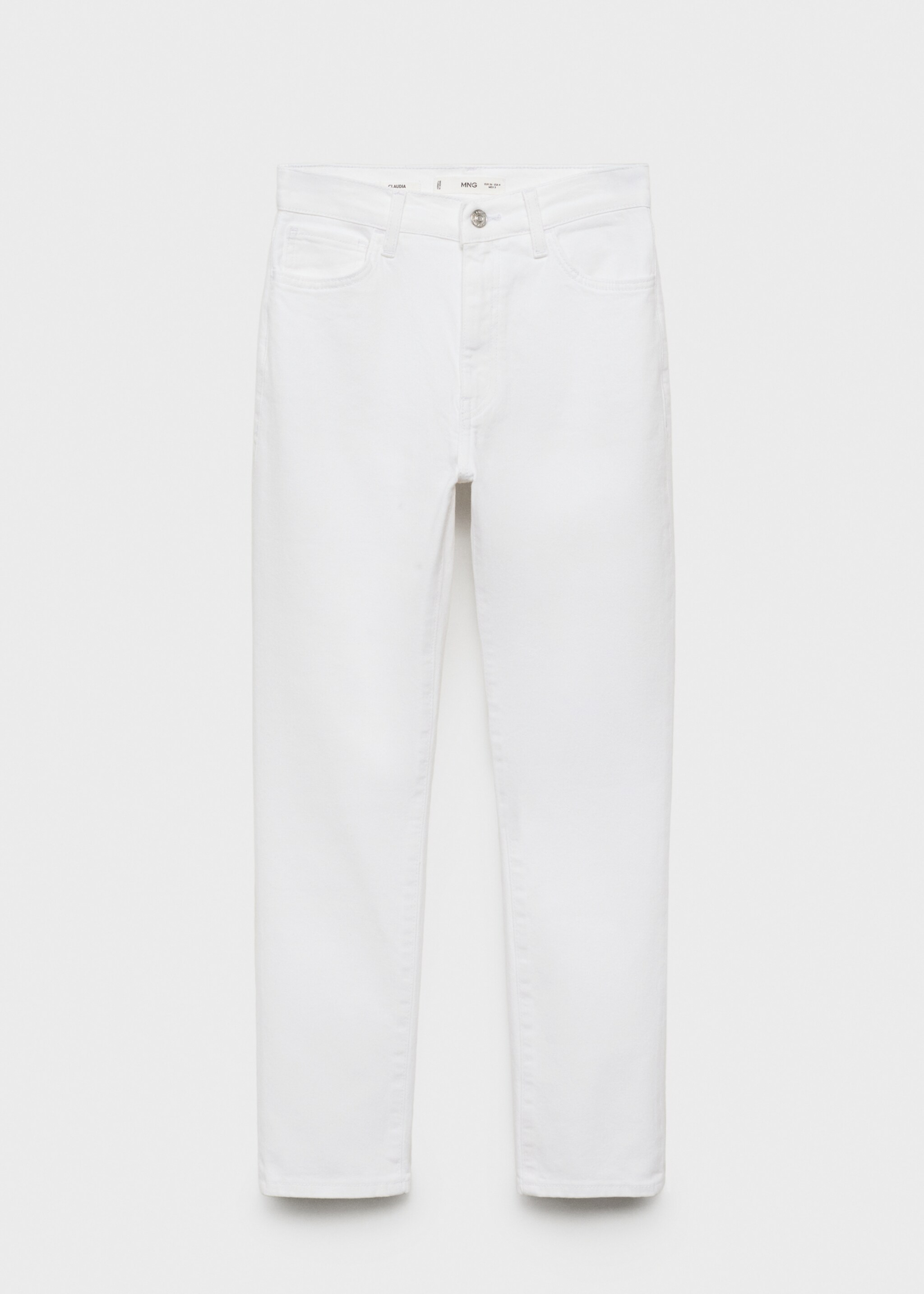 Claudia slim-fit cropped jeans - Article without model, White. Ref: 87085758-00.