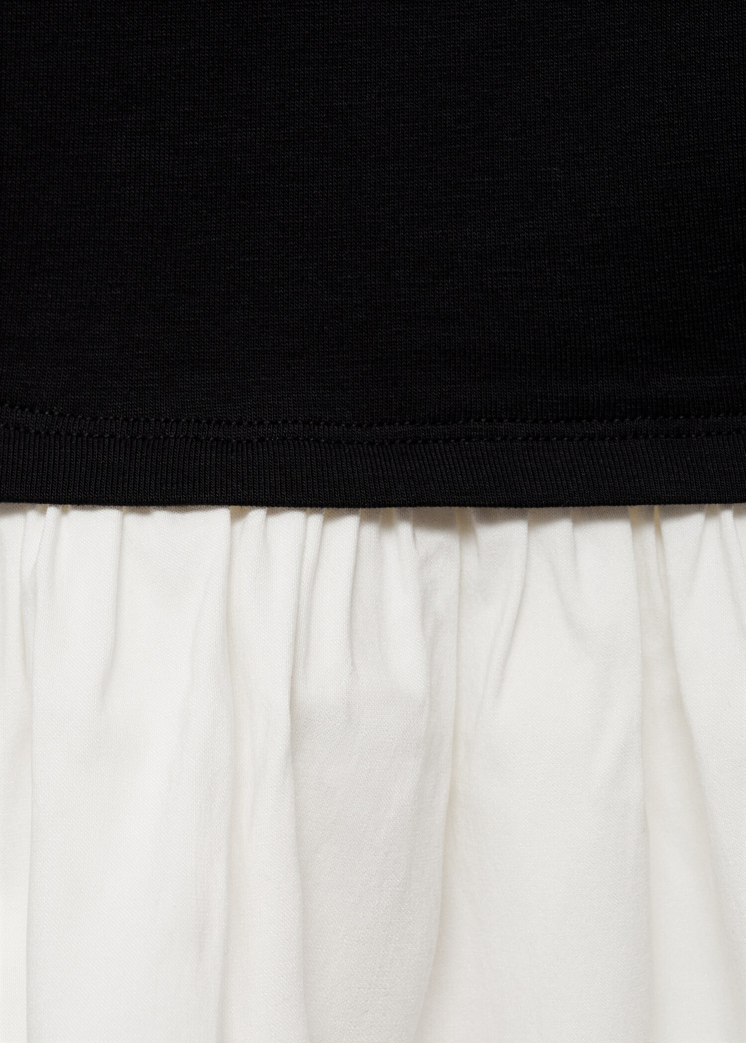 Short combined fabric draped dress - Details of the article 8