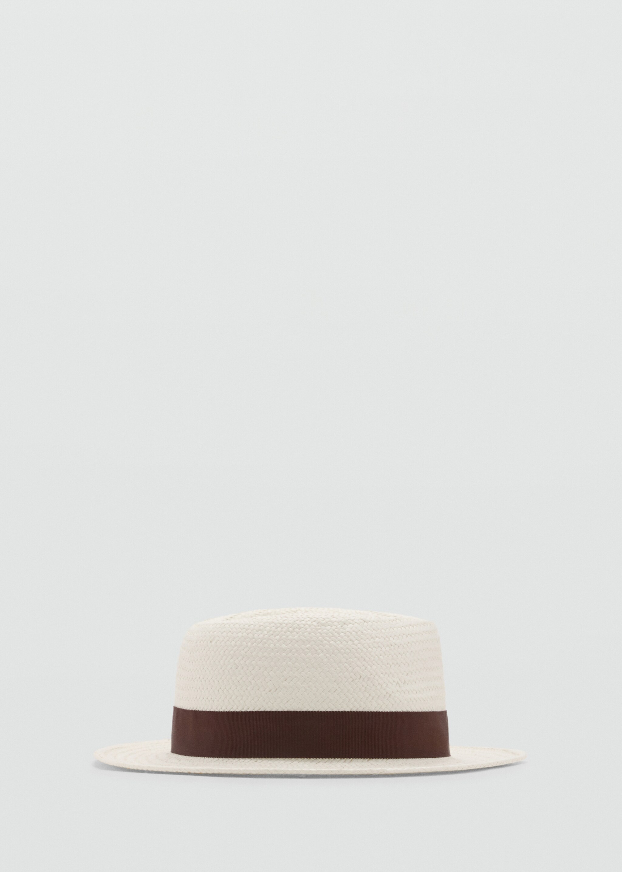 Natural fiber bow hat - Article without model, Off White. Ref: 87085916-00.