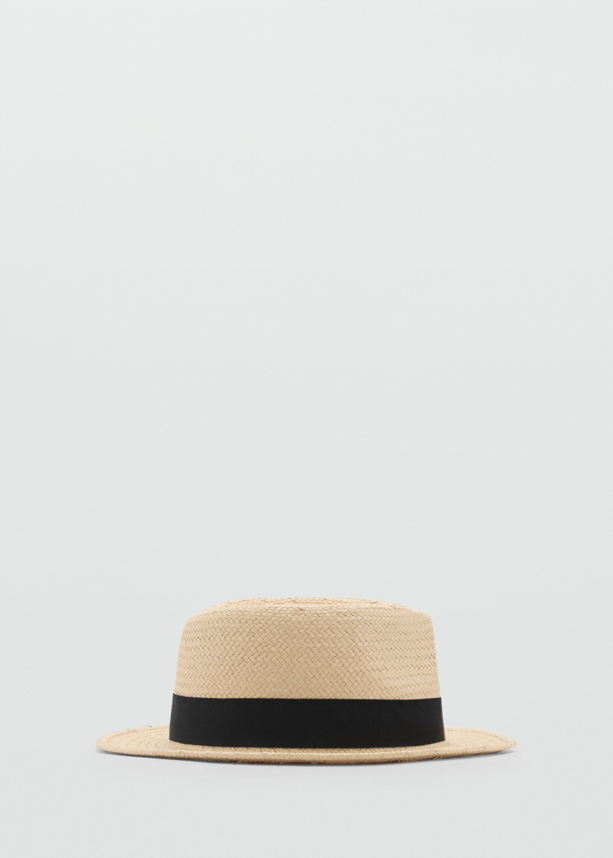 Natural fiber bow hat - Article without model, Beige. Ref: 87085916-00.