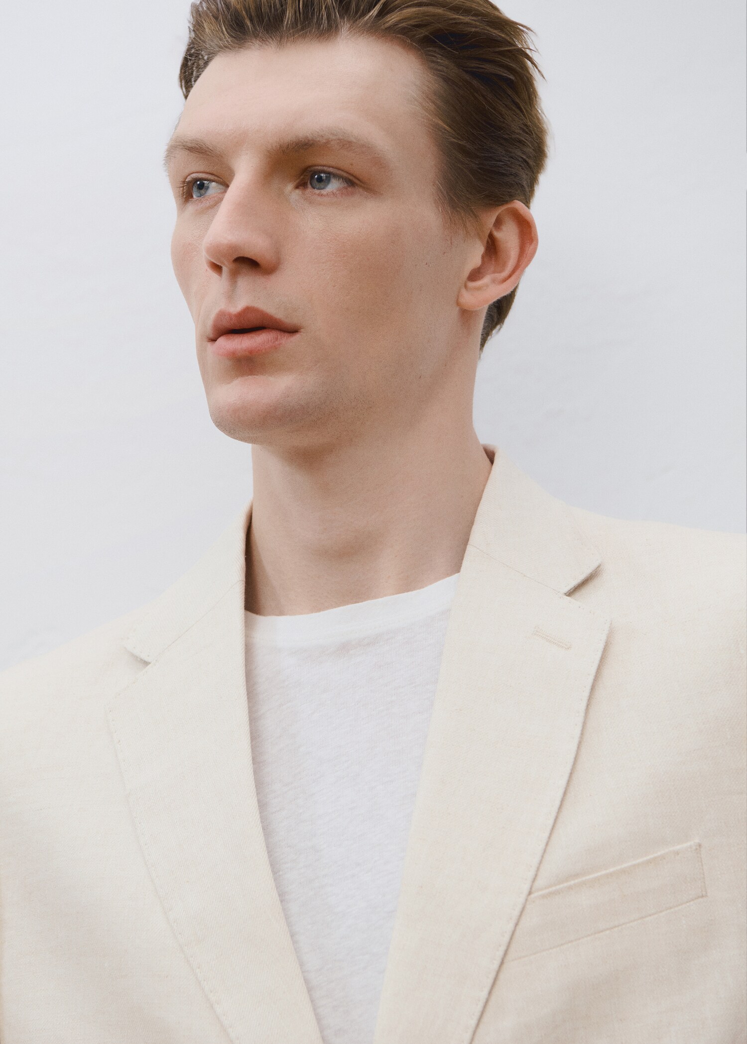 Amalfi 100% linen slim-fit suit jacket - Details of the article 4