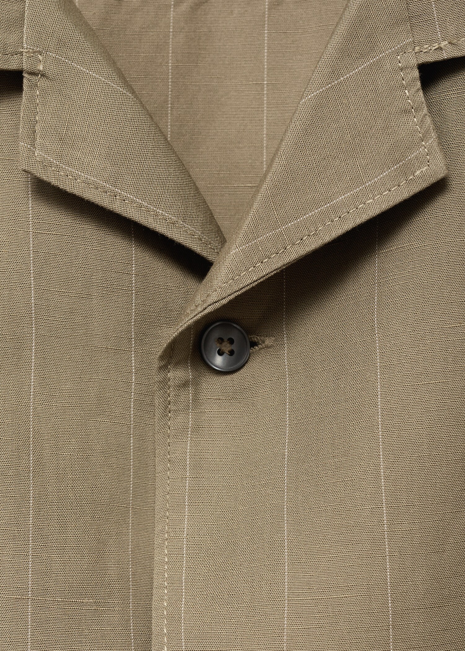 Linen-blend pinstripe overshirt - Details of the article 8