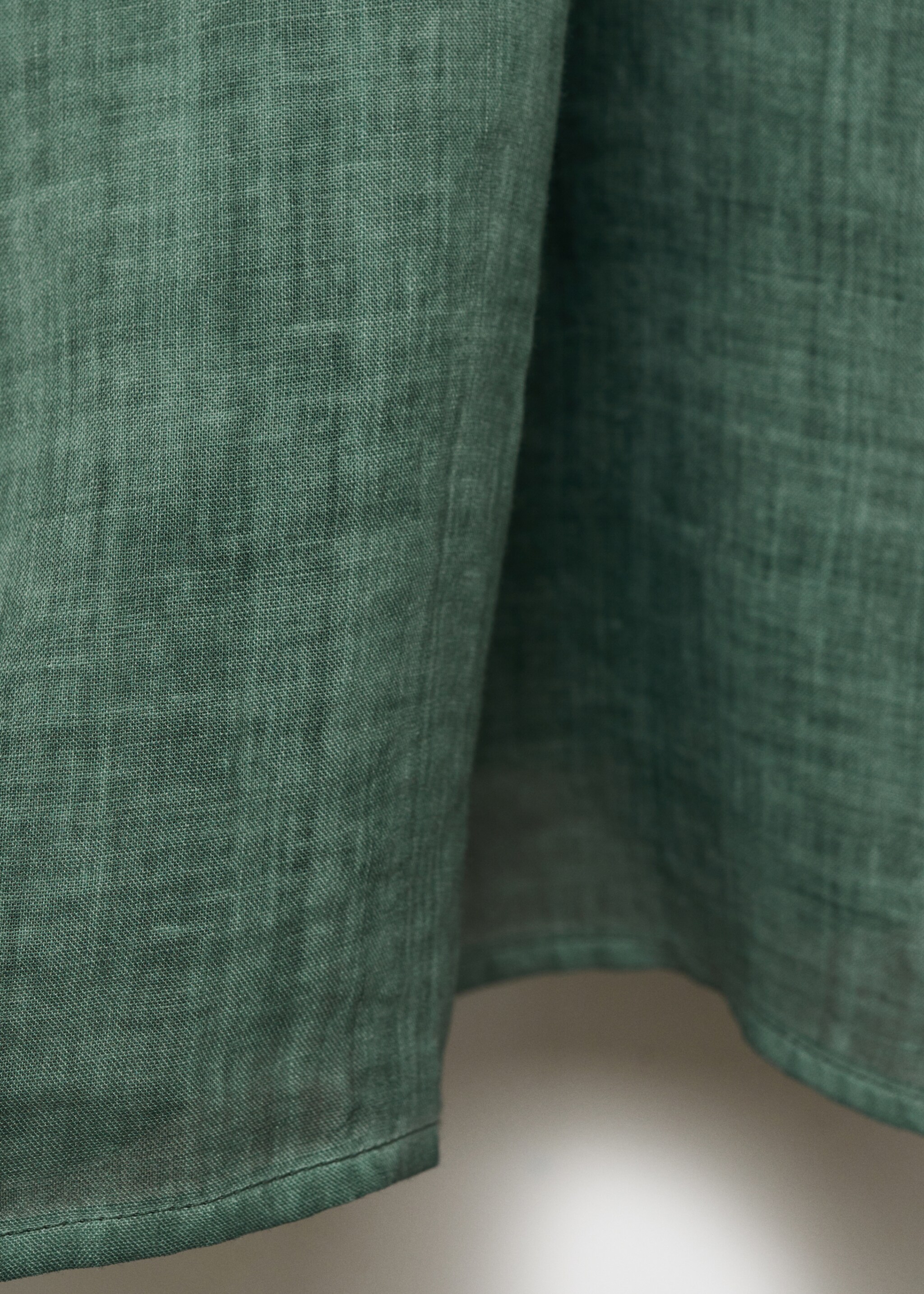 Ramie caftan with overdyed design - Details of the article 0, Dark Grey. Ref: 87085935-00.