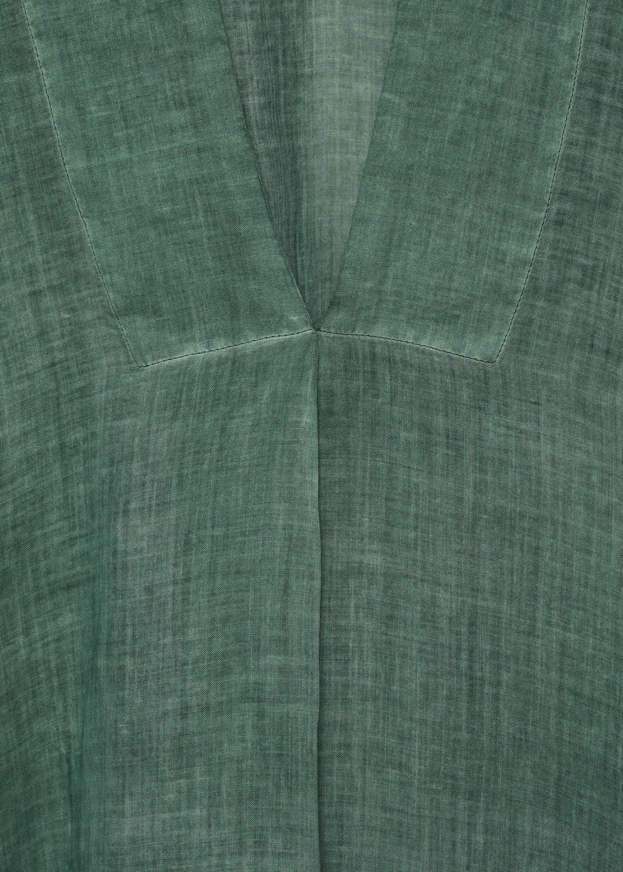 Ramie caftan with overdyed design - Details of the article 8, Dark Grey. Ref: 87085935-00.