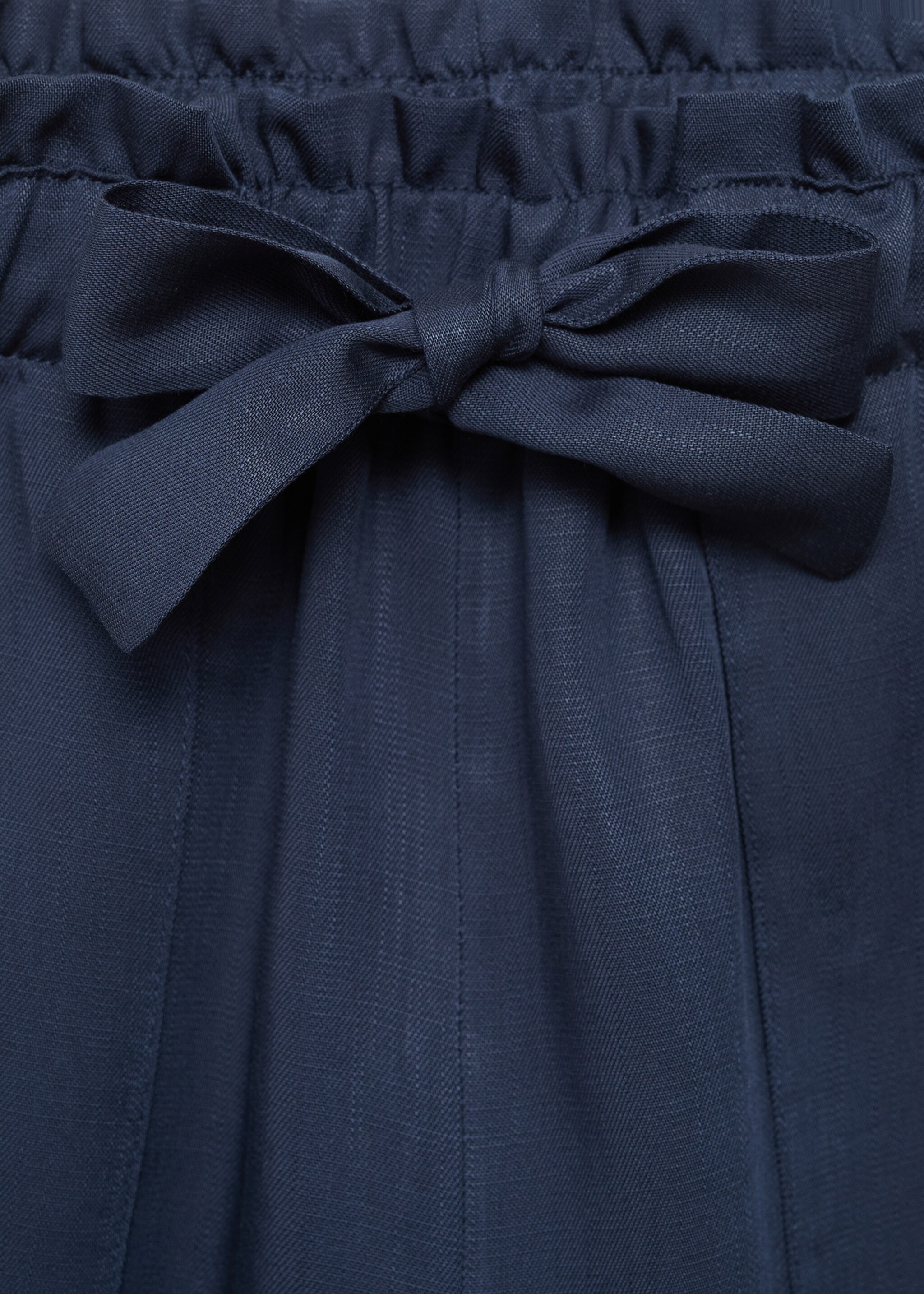 Pantalón cinturón lazo - Detalle del artículo 8, Azul marino oscuro. Ref: 87085942-00.