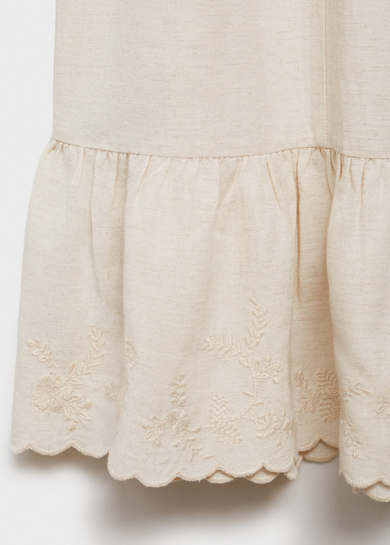 Cotton linen embroidered dress - Details of the article 8