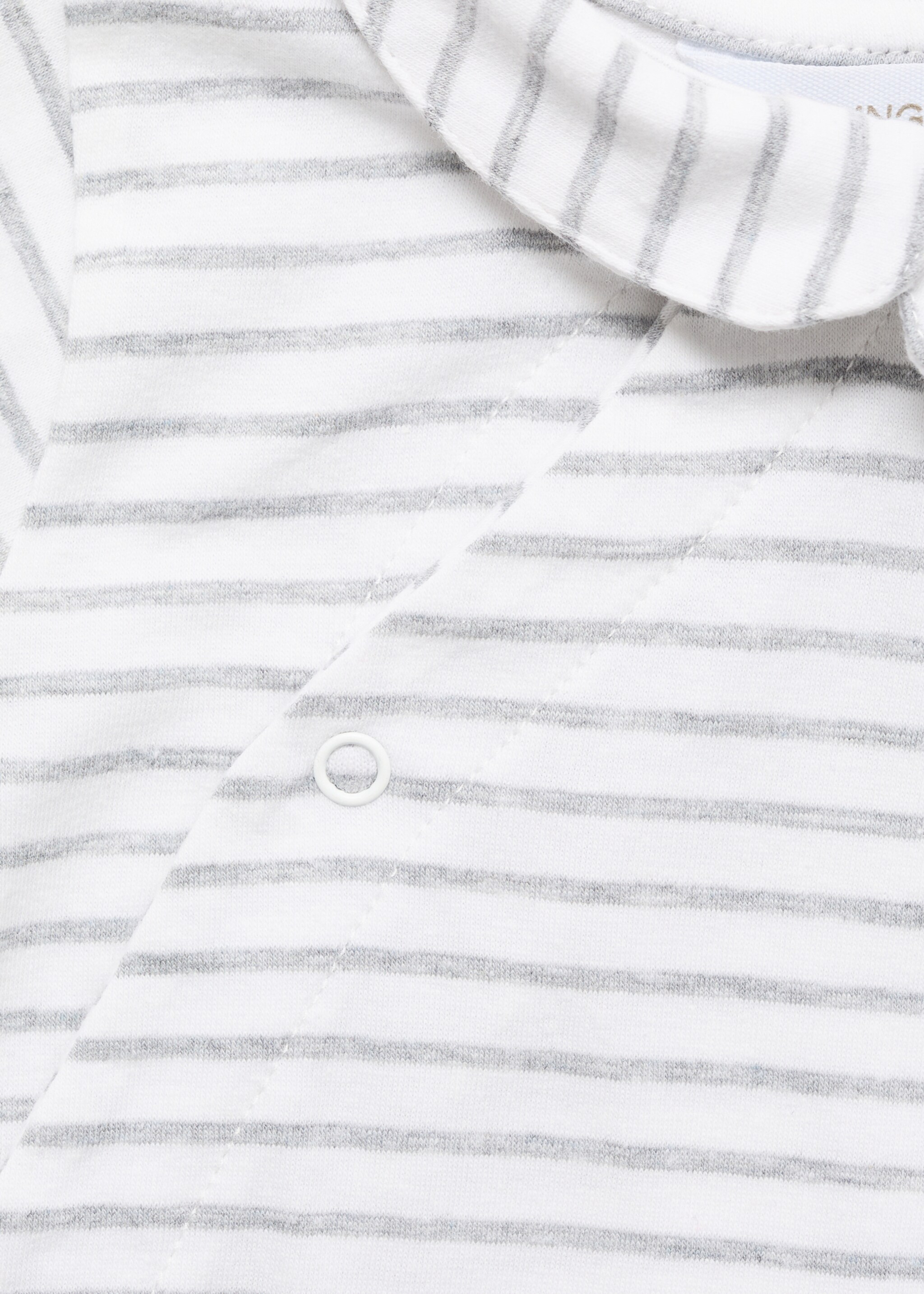 Striped bodysuit pyjamas - Details of the article 8, Off White. Ref: 87085946-00.