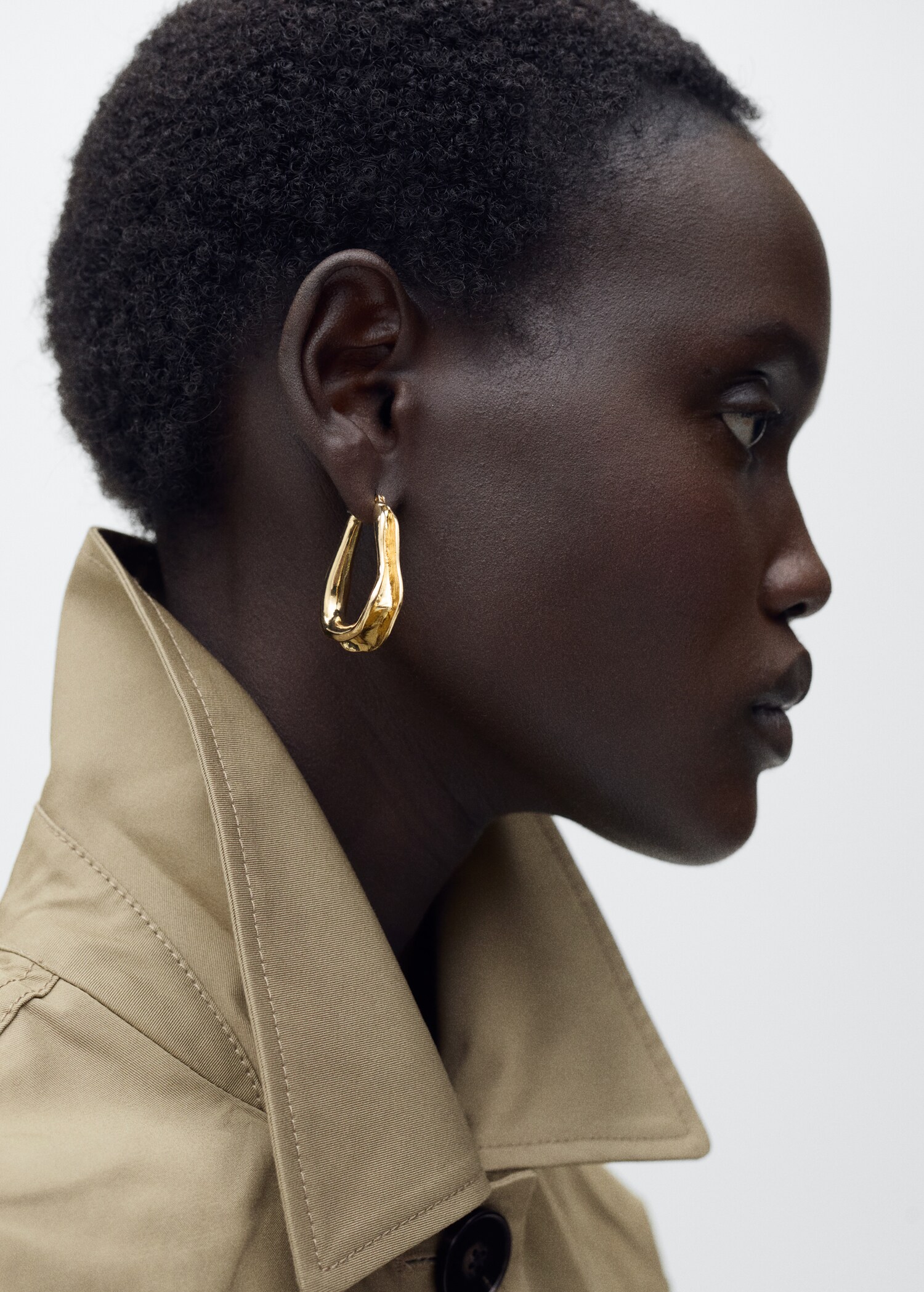 Bavlněná bunda rovného střihu s knoflíky - Detail zboží 6