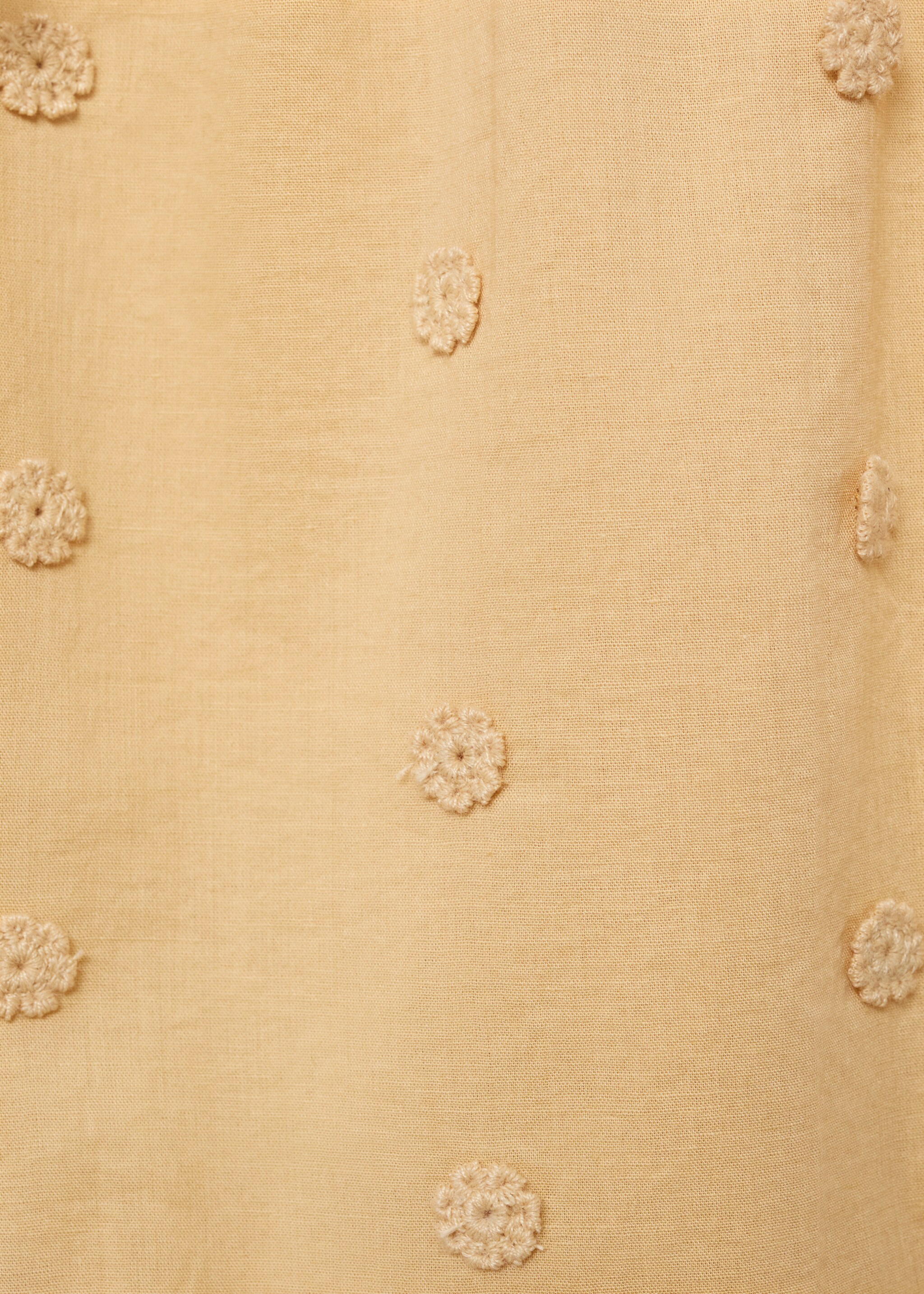 Pantalon avec détails brodés - Détail de l'article 0, Moutarde. Ref: 87085949-00.