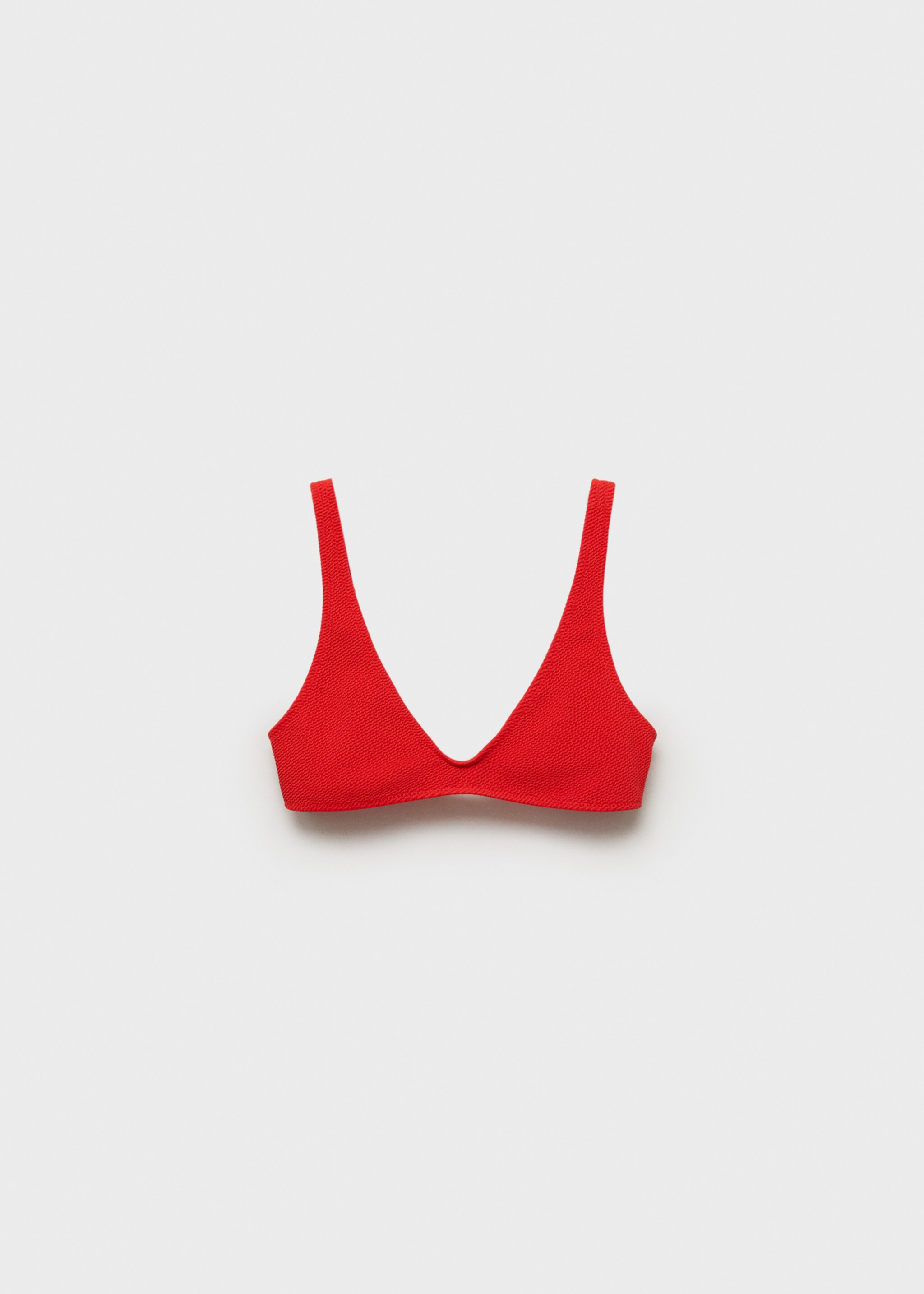 Haut bikini texturé - Article sans modèle, Rouge. Ref: 87085955-00.