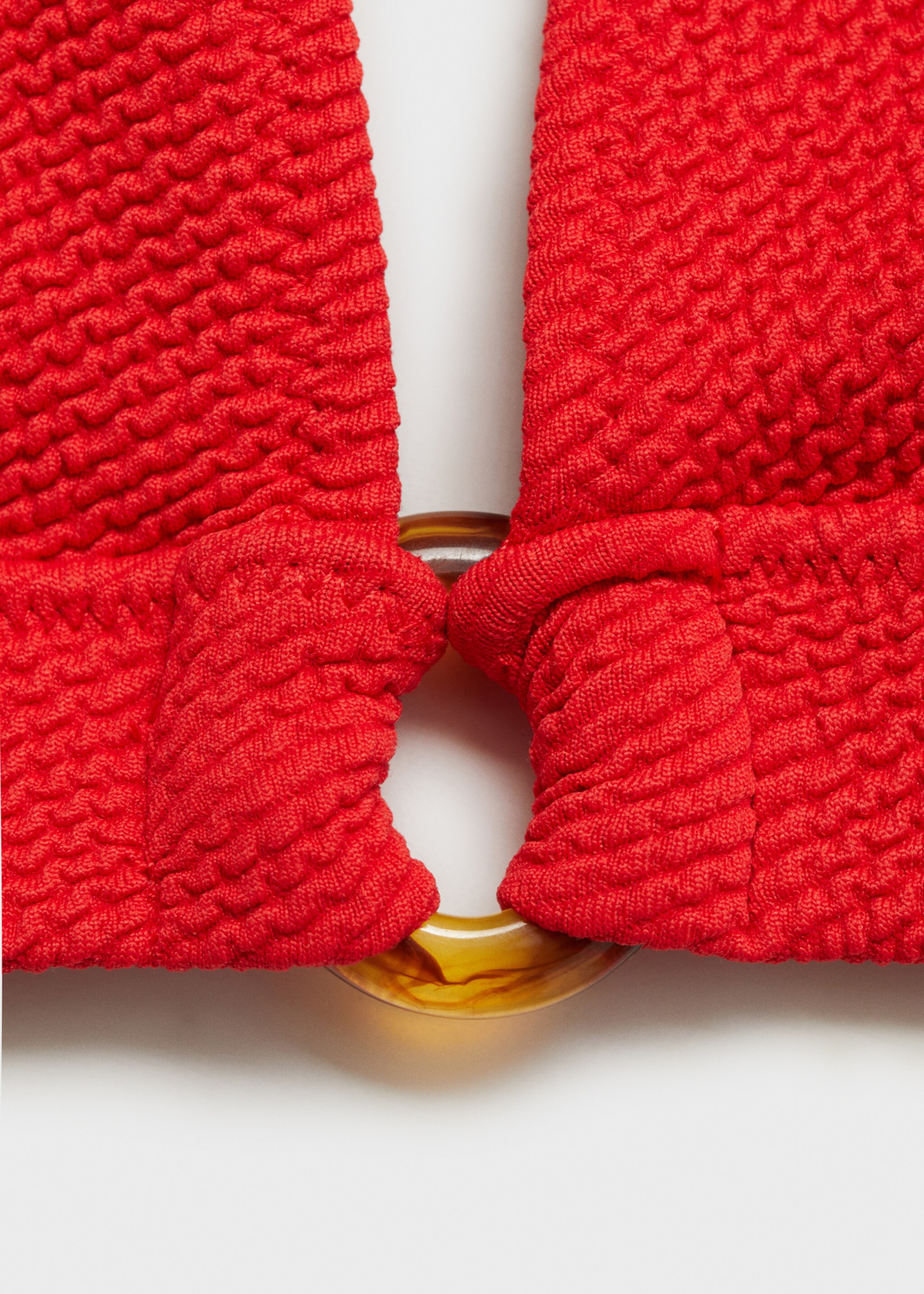 Top biquini textura anella decorativa - Detall de l'article 8, Vermell. Ref: 87085959-00.