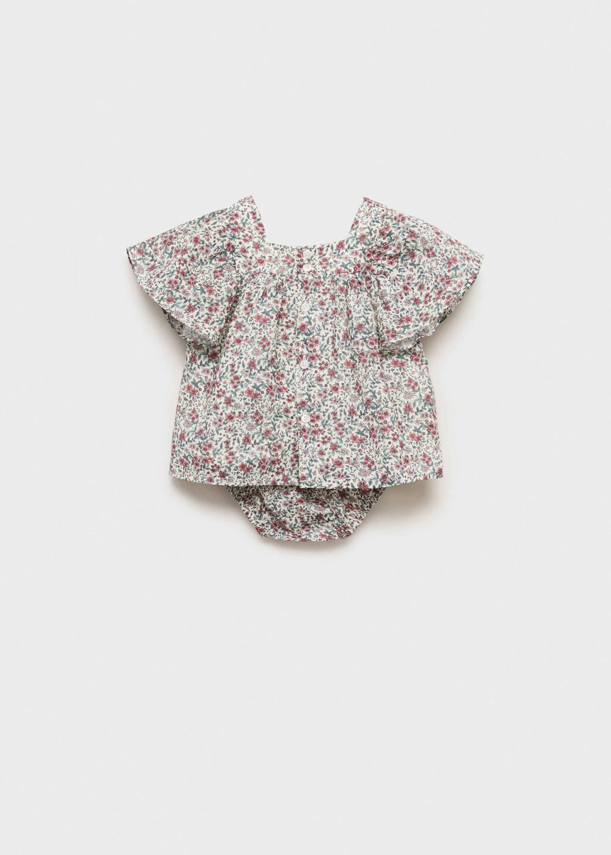 Printed dress and nappy cover - Reverse of the article, Pink. Ref: 87085965-00.