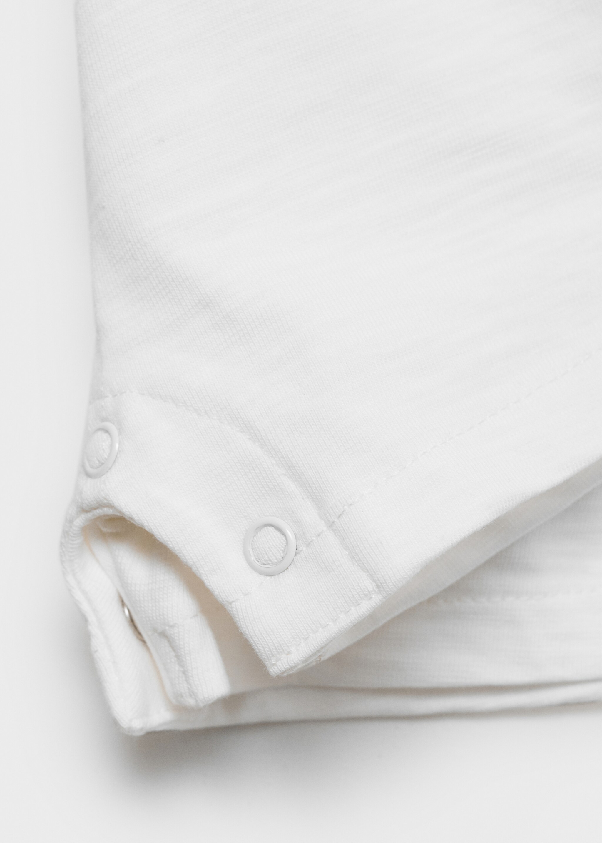 Short cotton dungarees - Details of the article 8, Off White. Ref: 87085972-00.