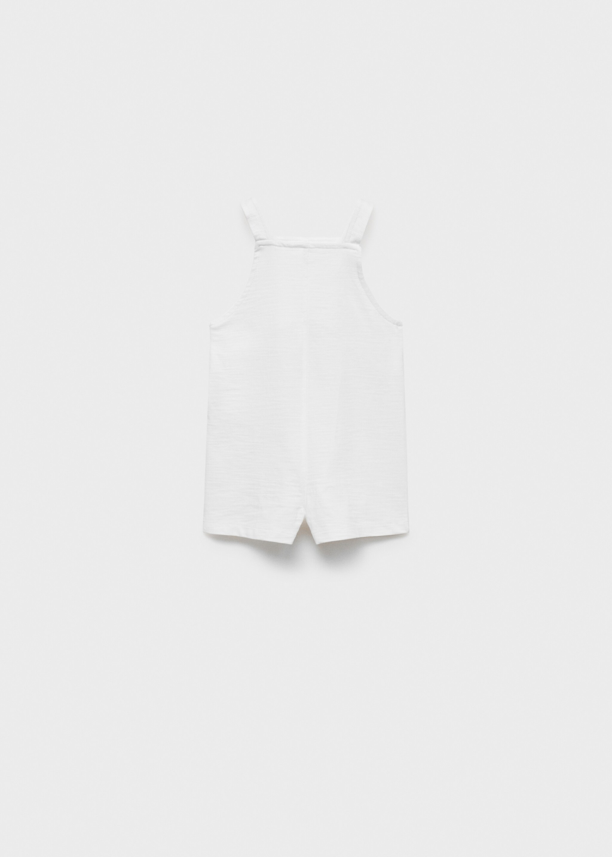 Short cotton dungarees - Reverse of the article, Off White. Ref: 87085972-00.