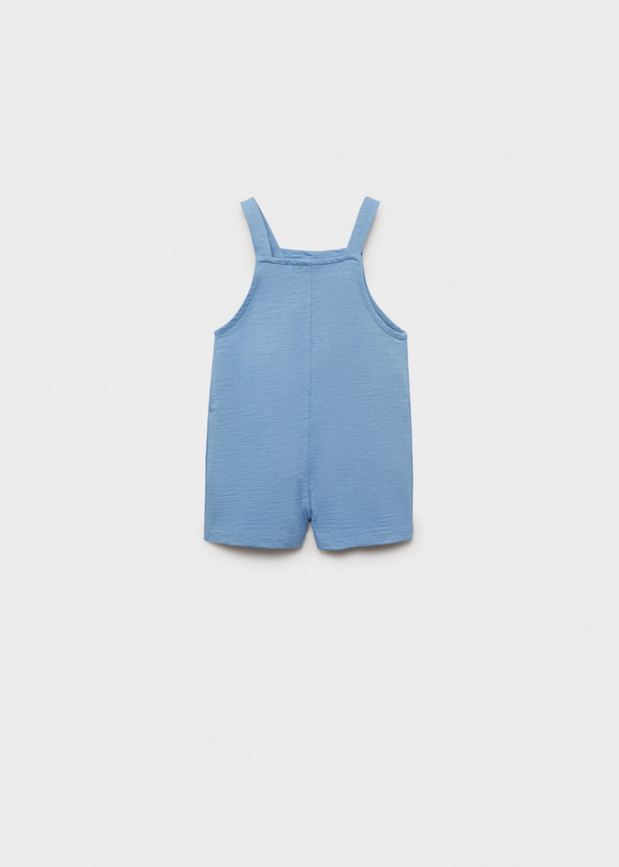 Short cotton dungarees - Reverse of the article, Blue. Ref: 87085972-00.