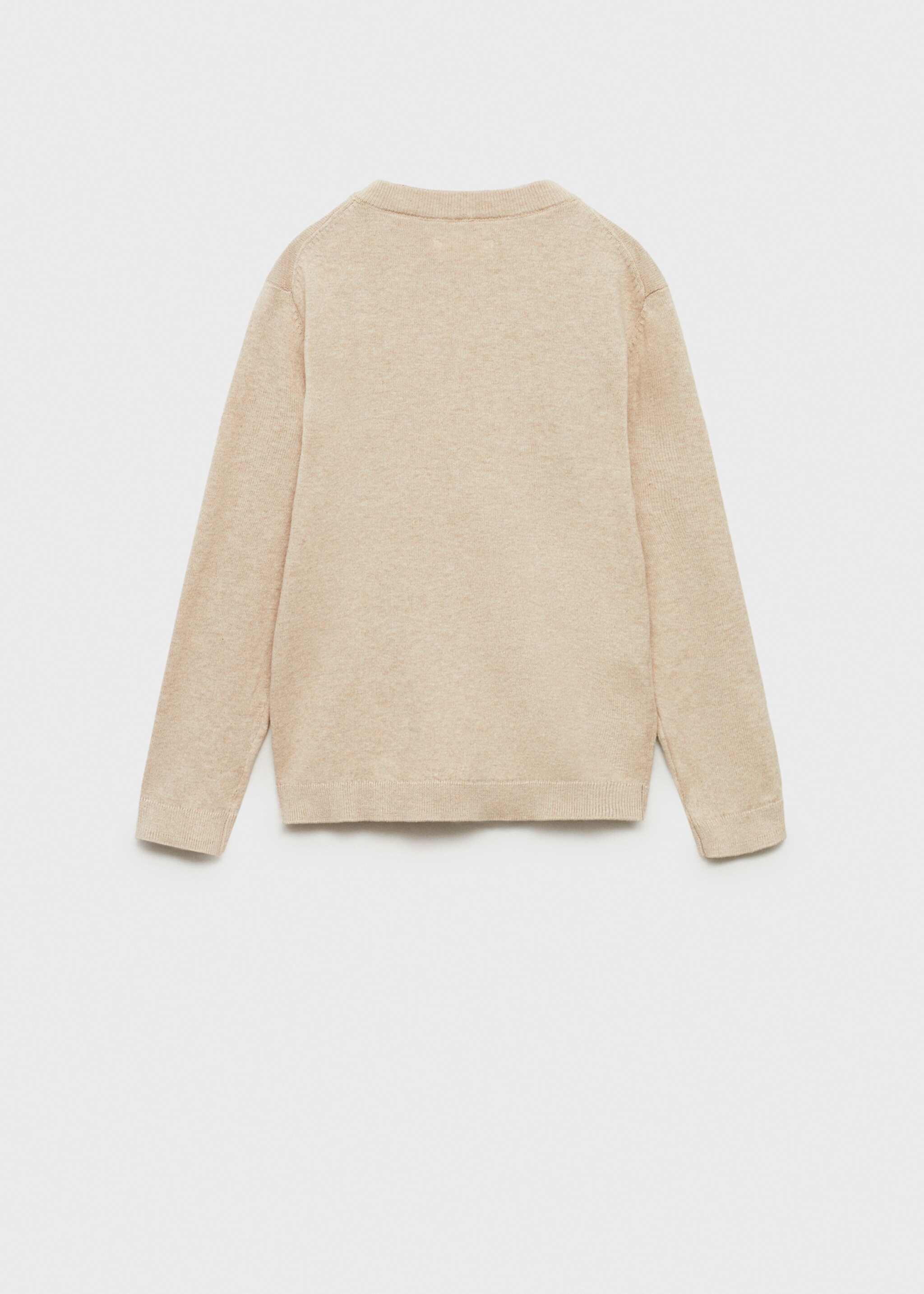 Flecked cotton-blend sweater - Reverse of the article, Sand. Ref: 87085979-00.