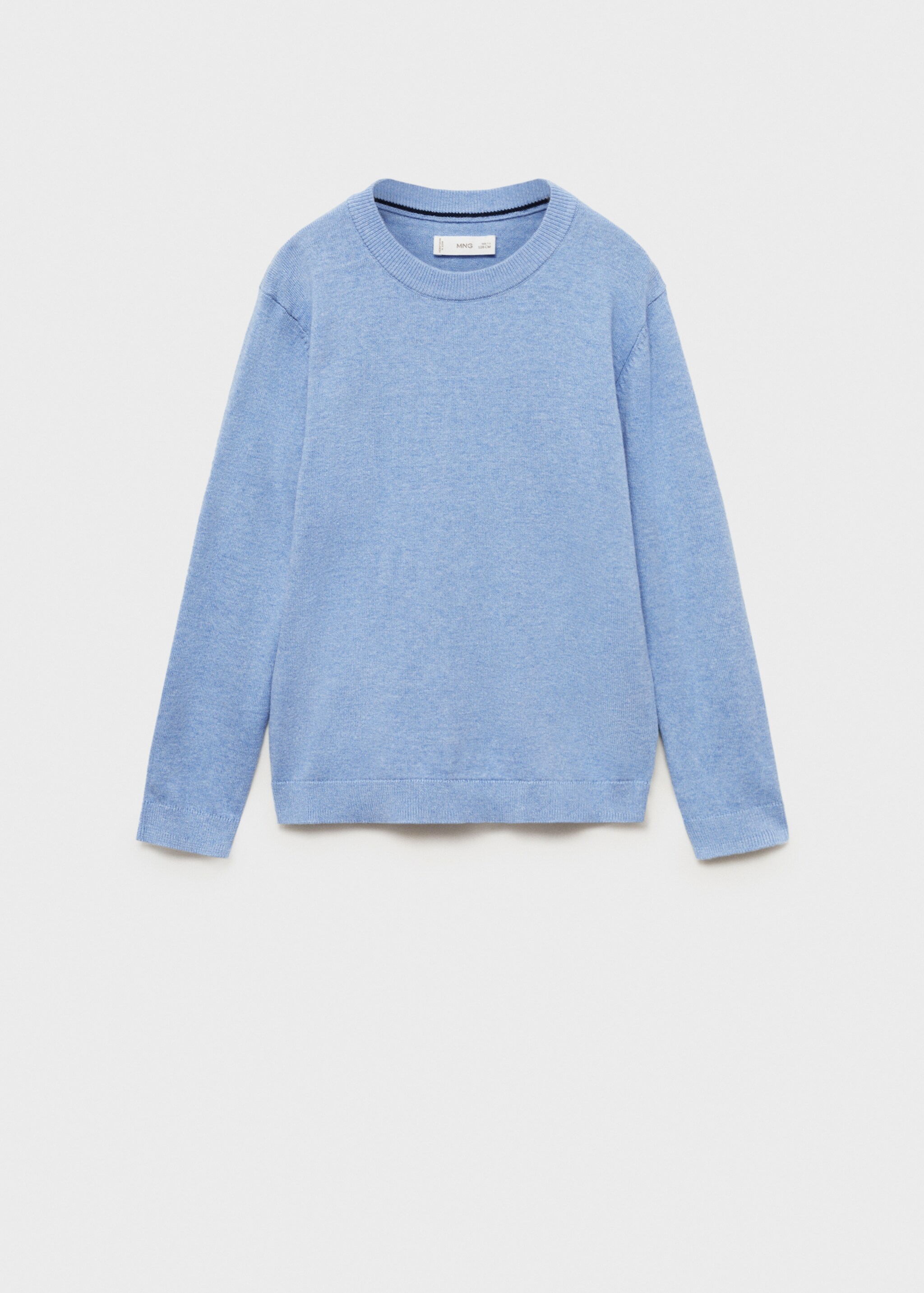 Flecked cotton-blend sweater - Article without model, Blue. Ref: 87085979-00.