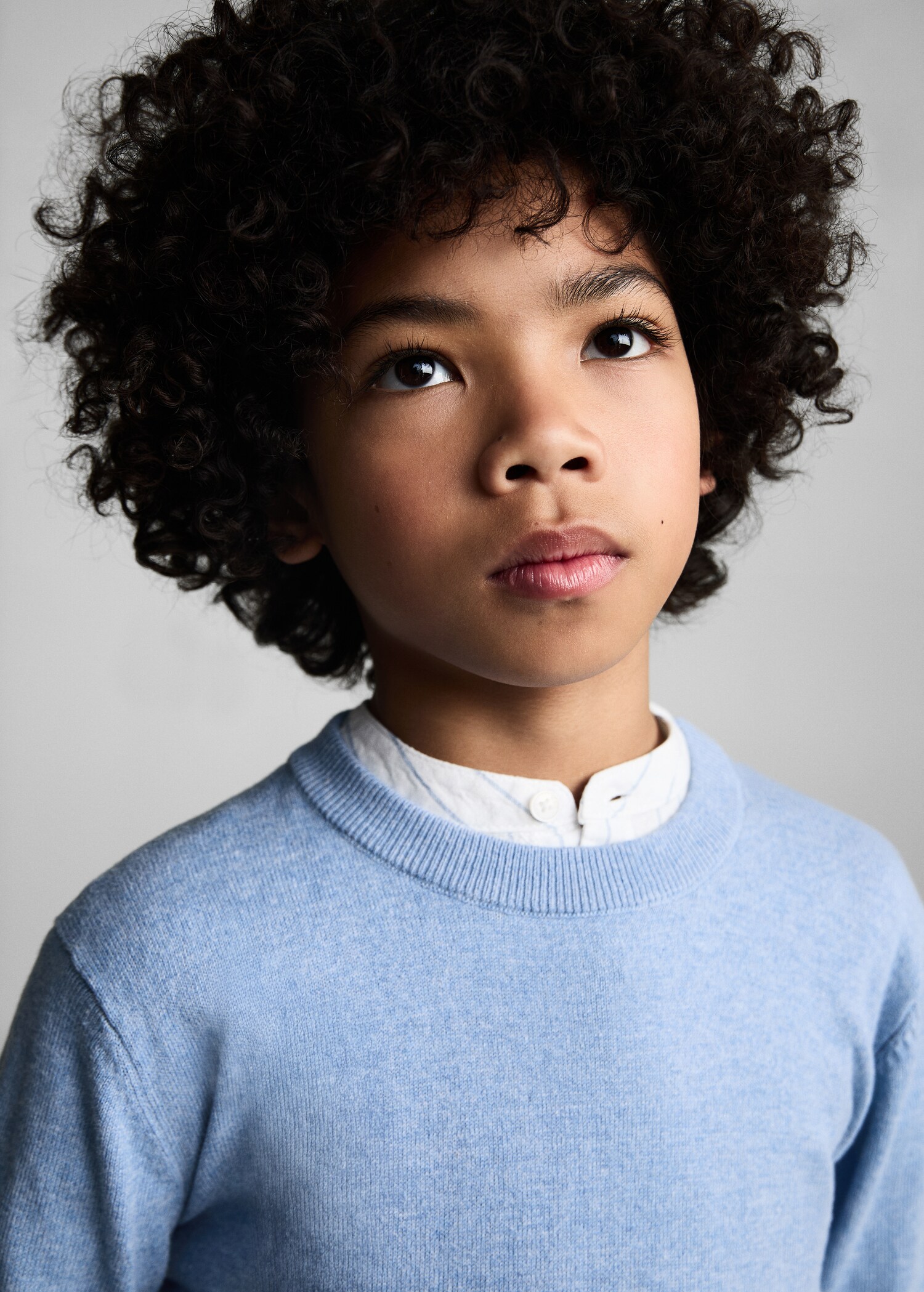 Flecked cotton-blend sweater - Details of the article 1