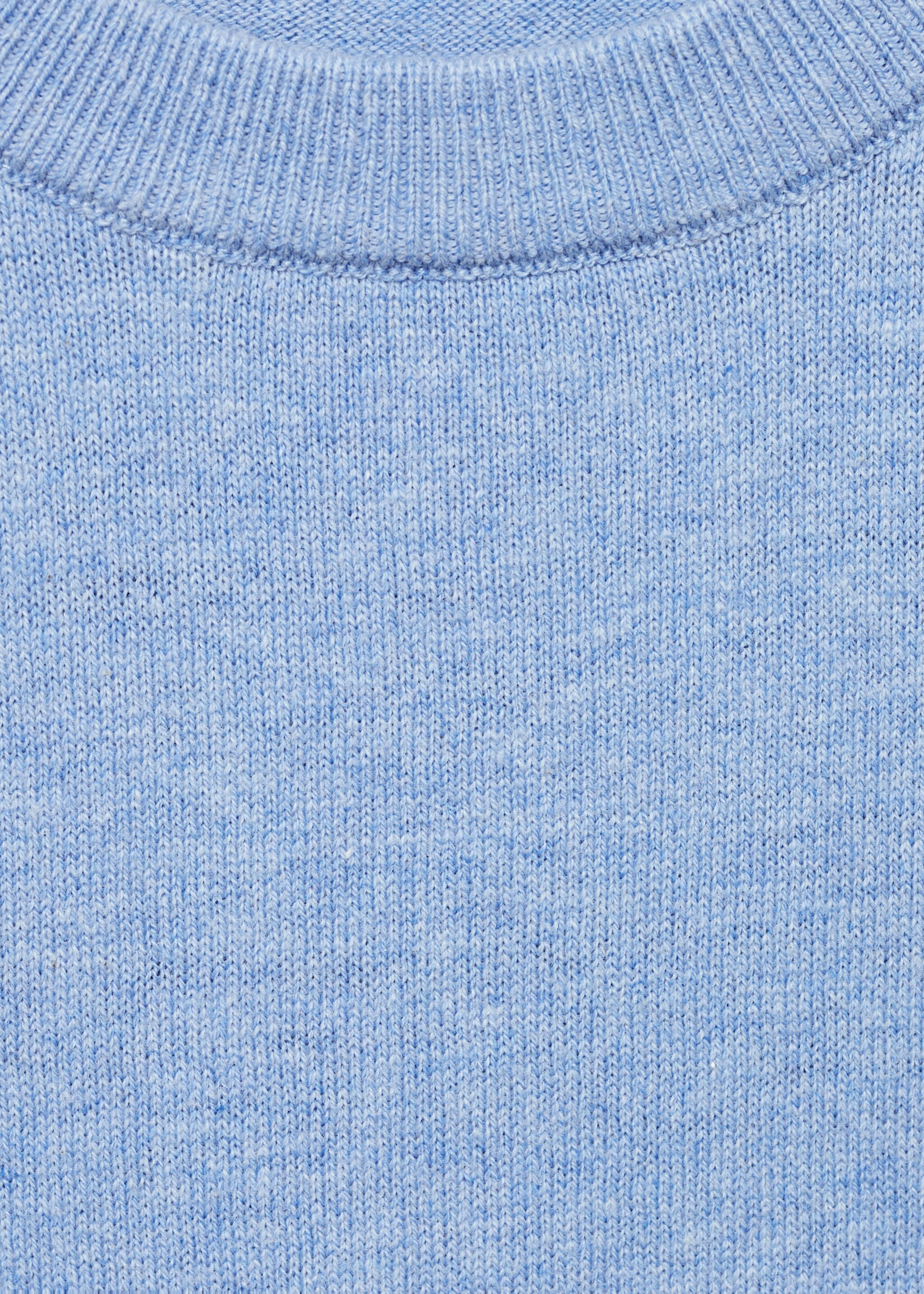 Flecked cotton-blend sweater - Details of the article 8, Blue. Ref: 87085979-00.
