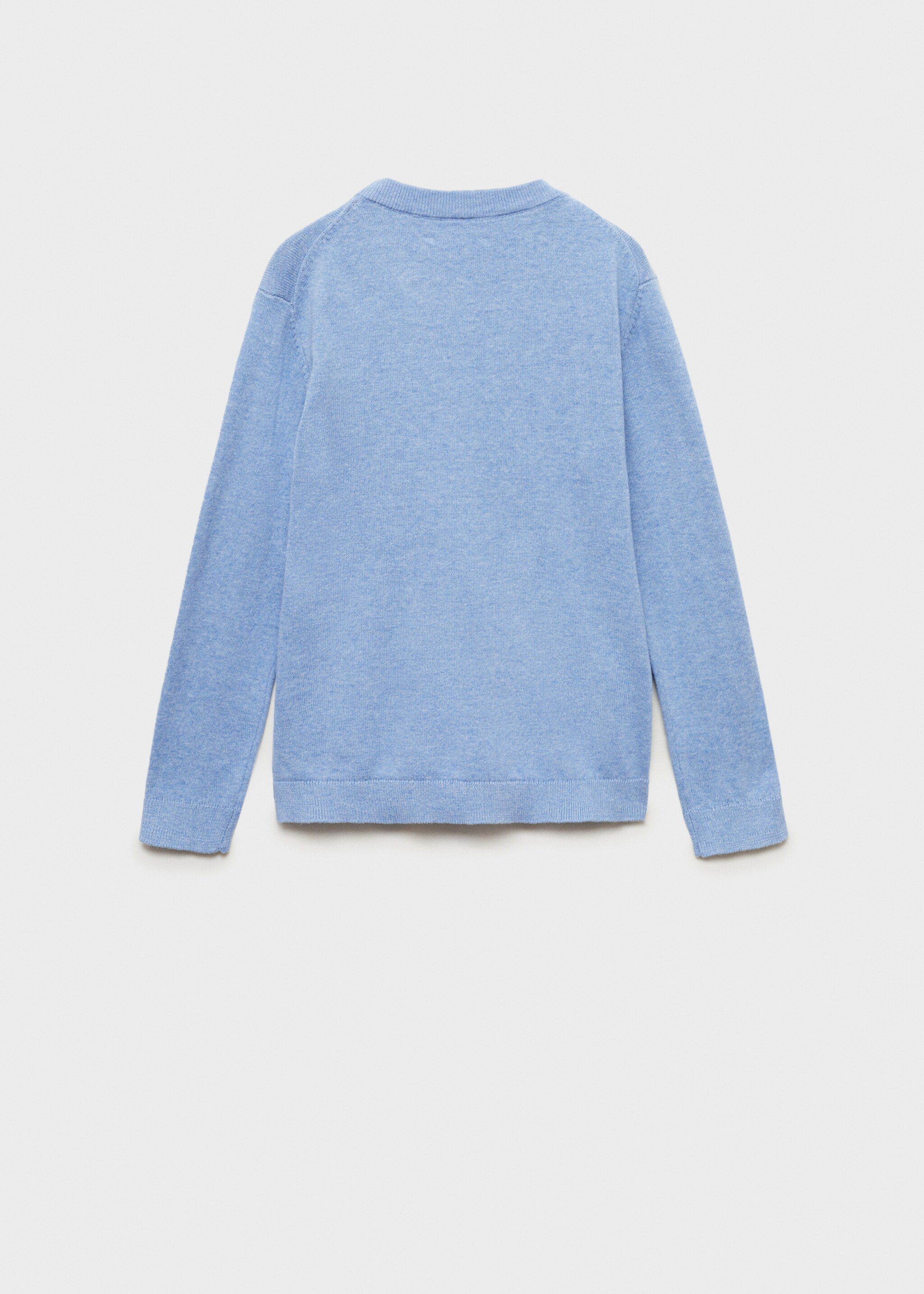 Flecked cotton-blend sweater - Reverse of the article, Blue. Ref: 87085979-00.