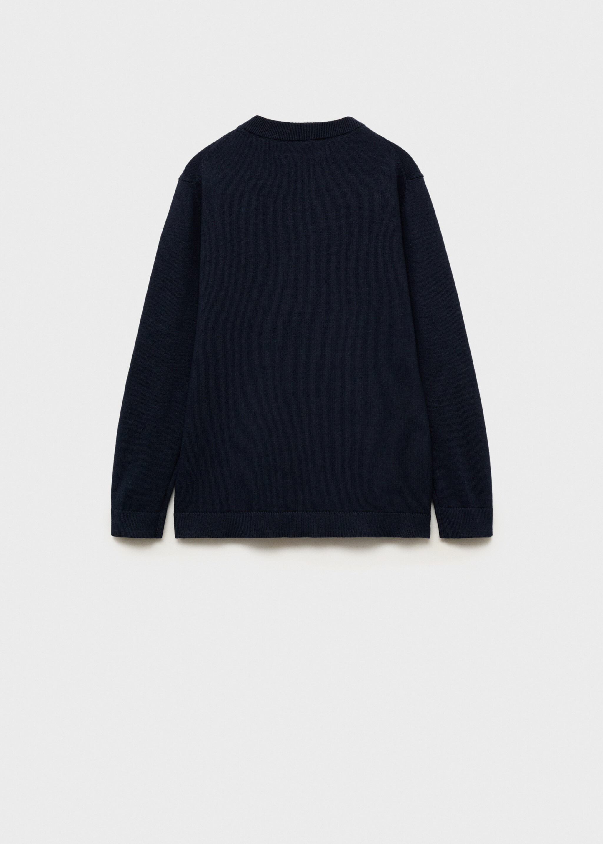 Flecked cotton-blend sweater - Reverse of the article, Navy. Ref: 87085979-00.