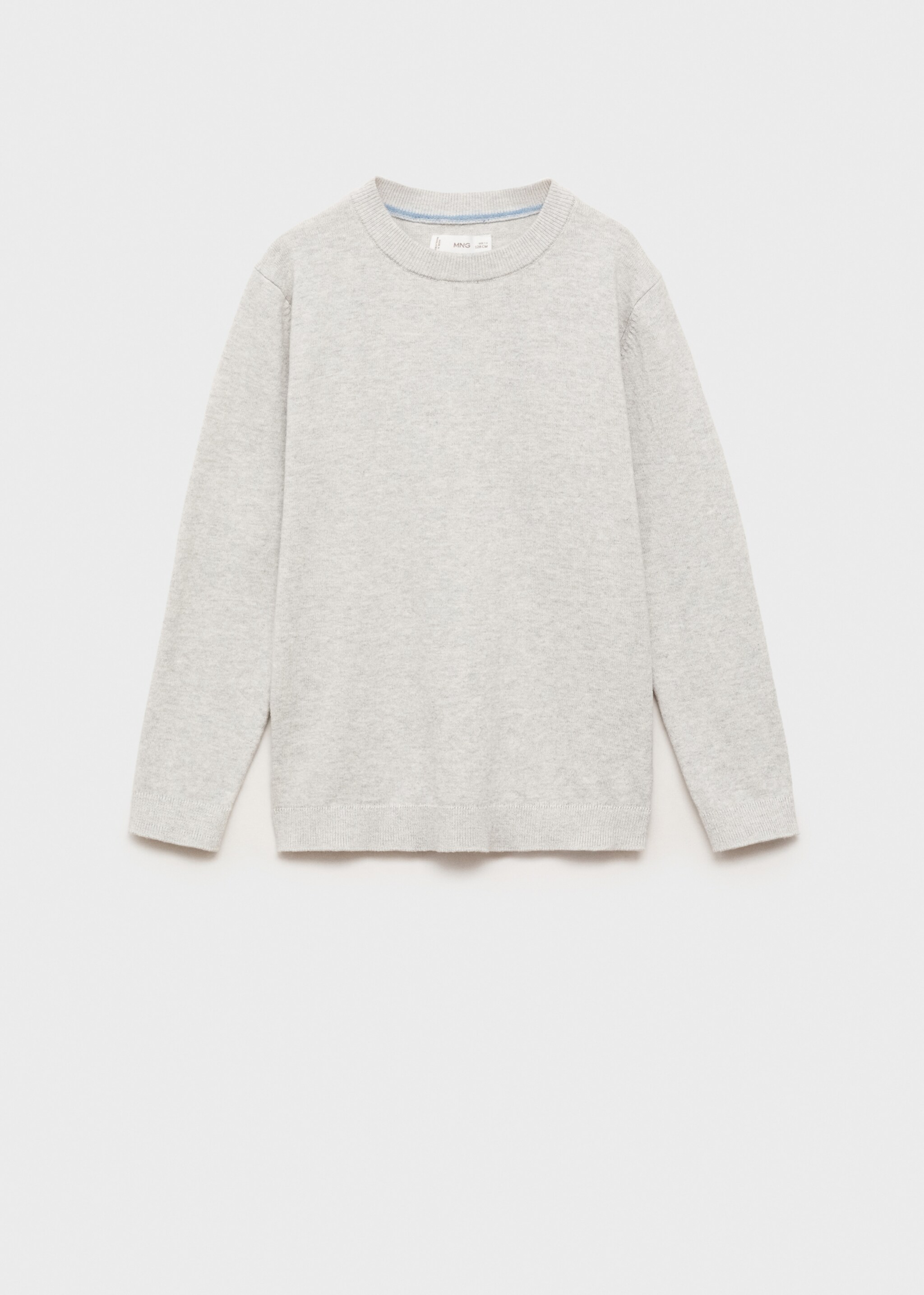 Pull-over jaspé coton - Article sans modèle, Gris chiné moyen. Ref: 87085979-00.