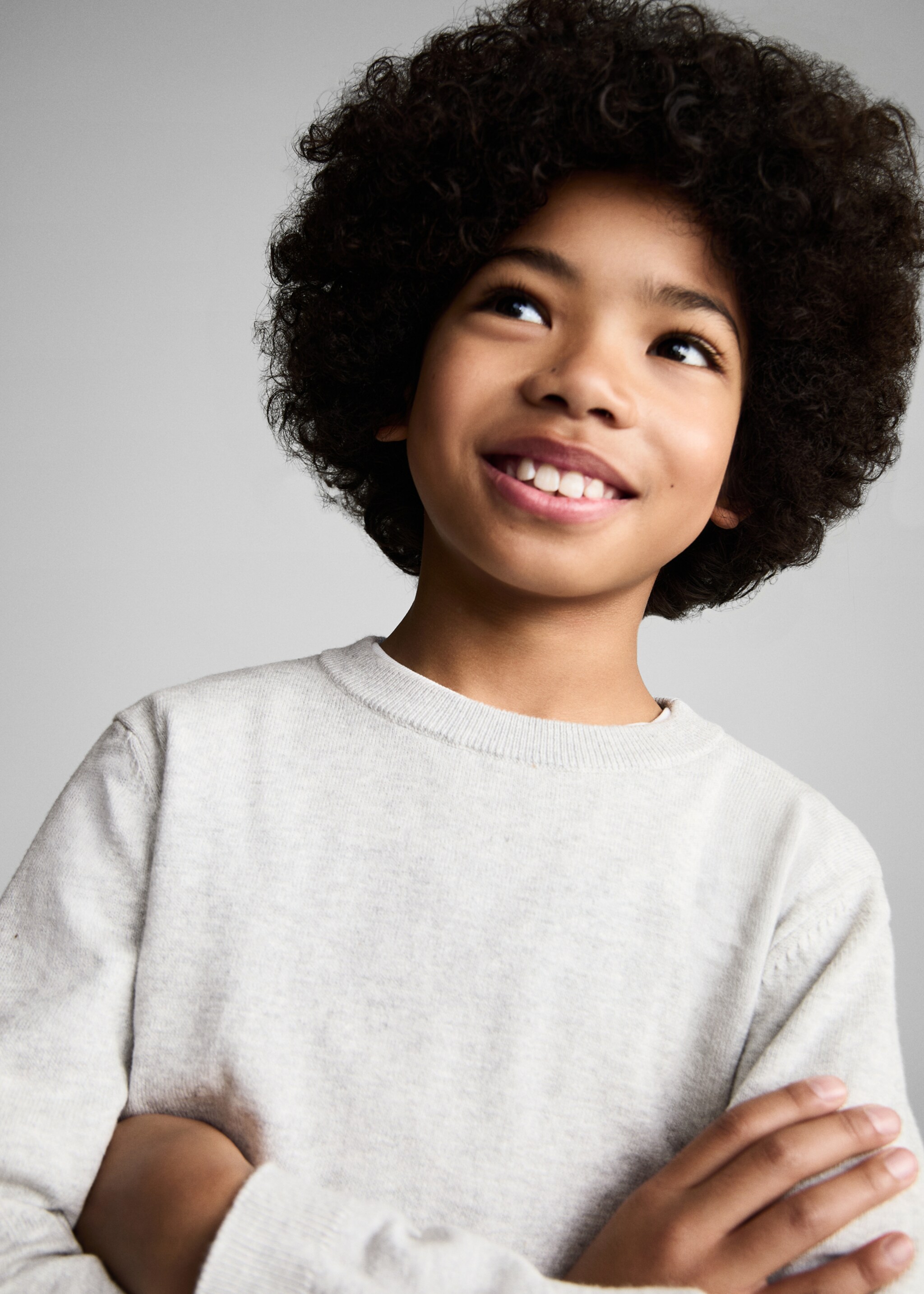 Pull-over jaspé coton - Détail de l'article 1, Gris chiné moyen. Ref: 87085979-00.