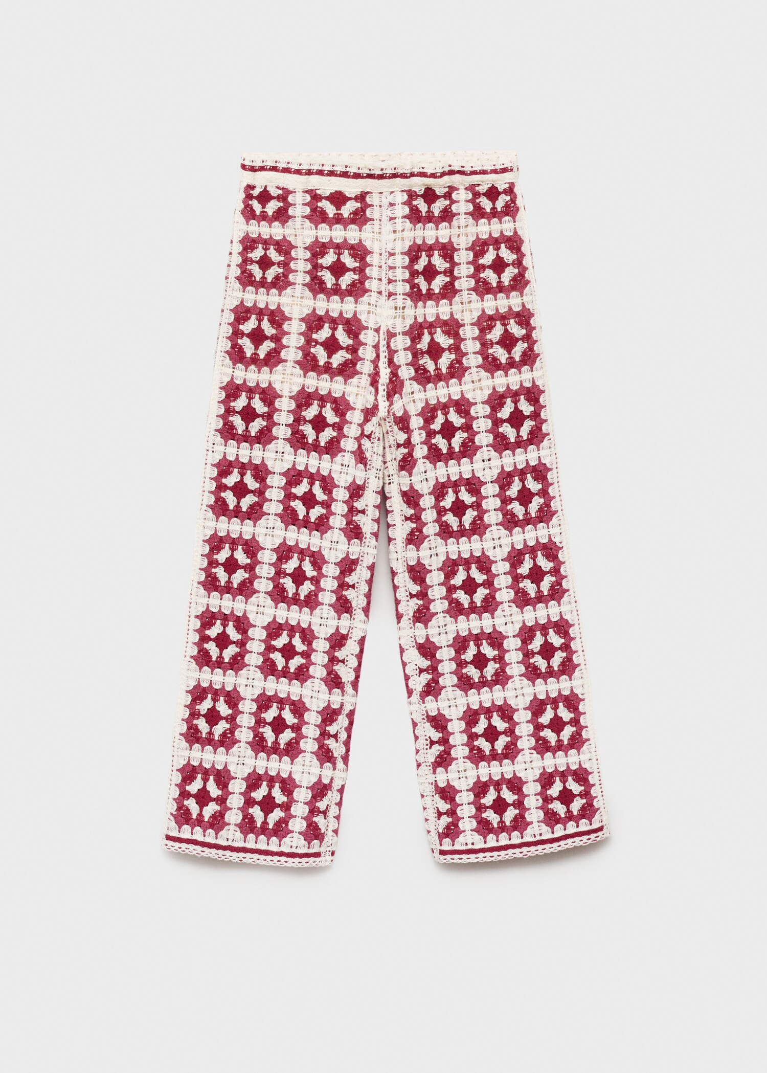 Straight crochet trousers - Article without model