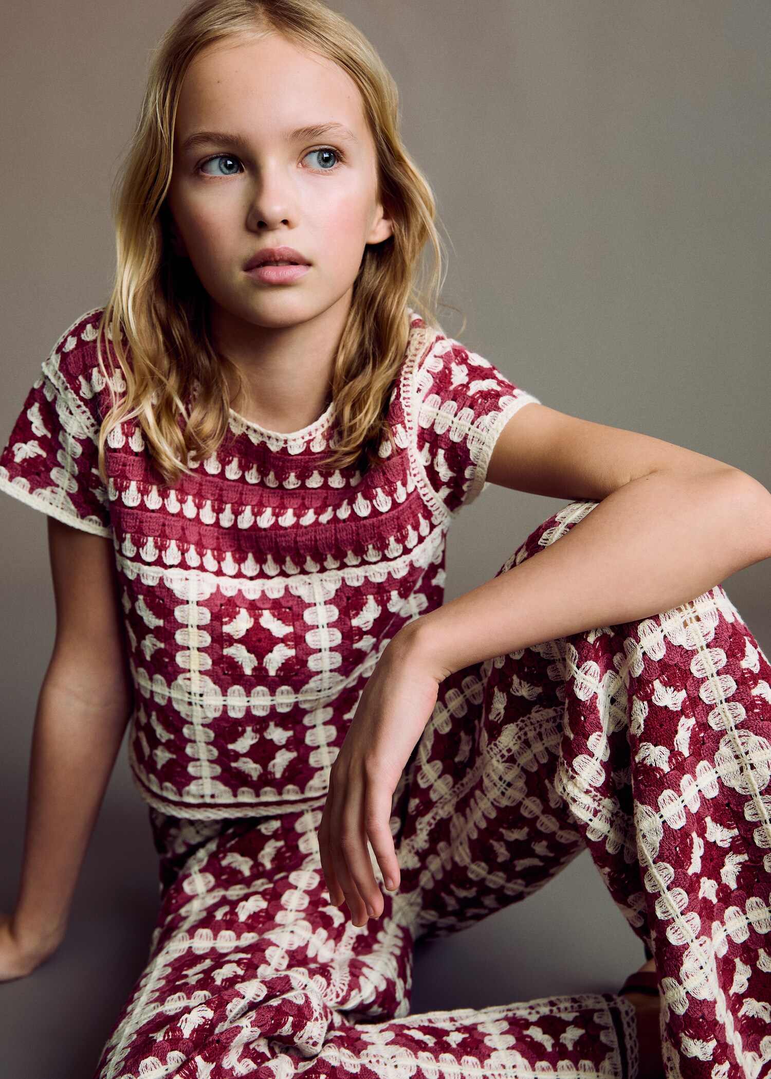 Straight crochet trousers - Details of the article 2