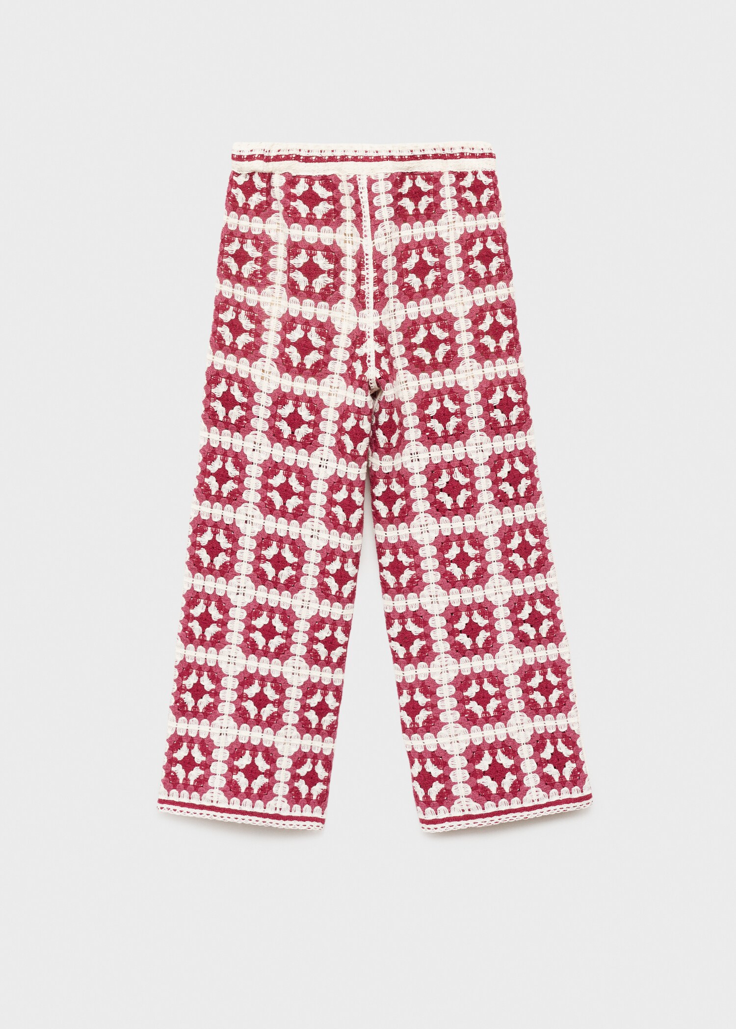 Straight crochet trousers - Reverse of the article