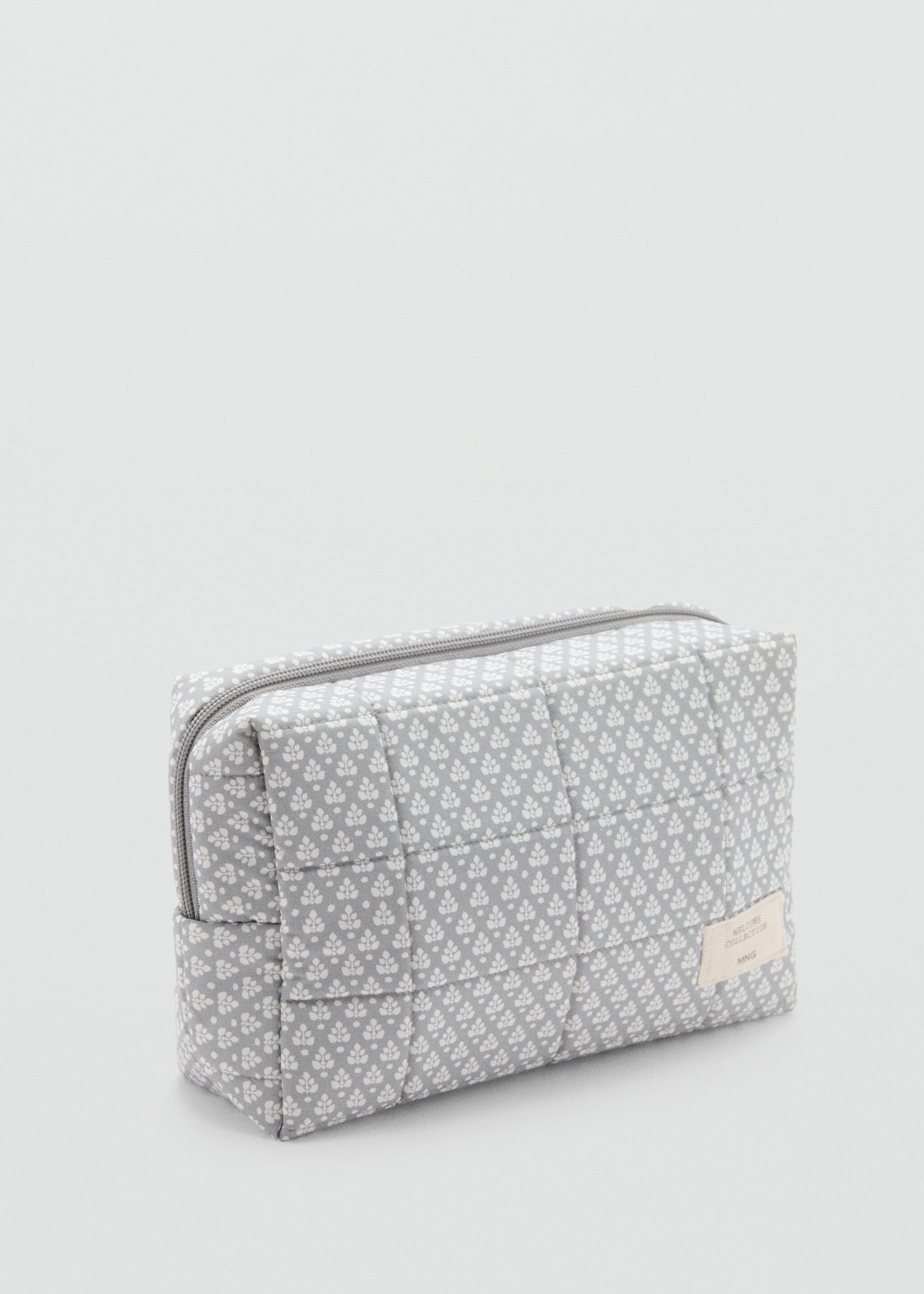 Printed cotton toiletry bag - Medium plane, Grey. Ref: 87085982-00.